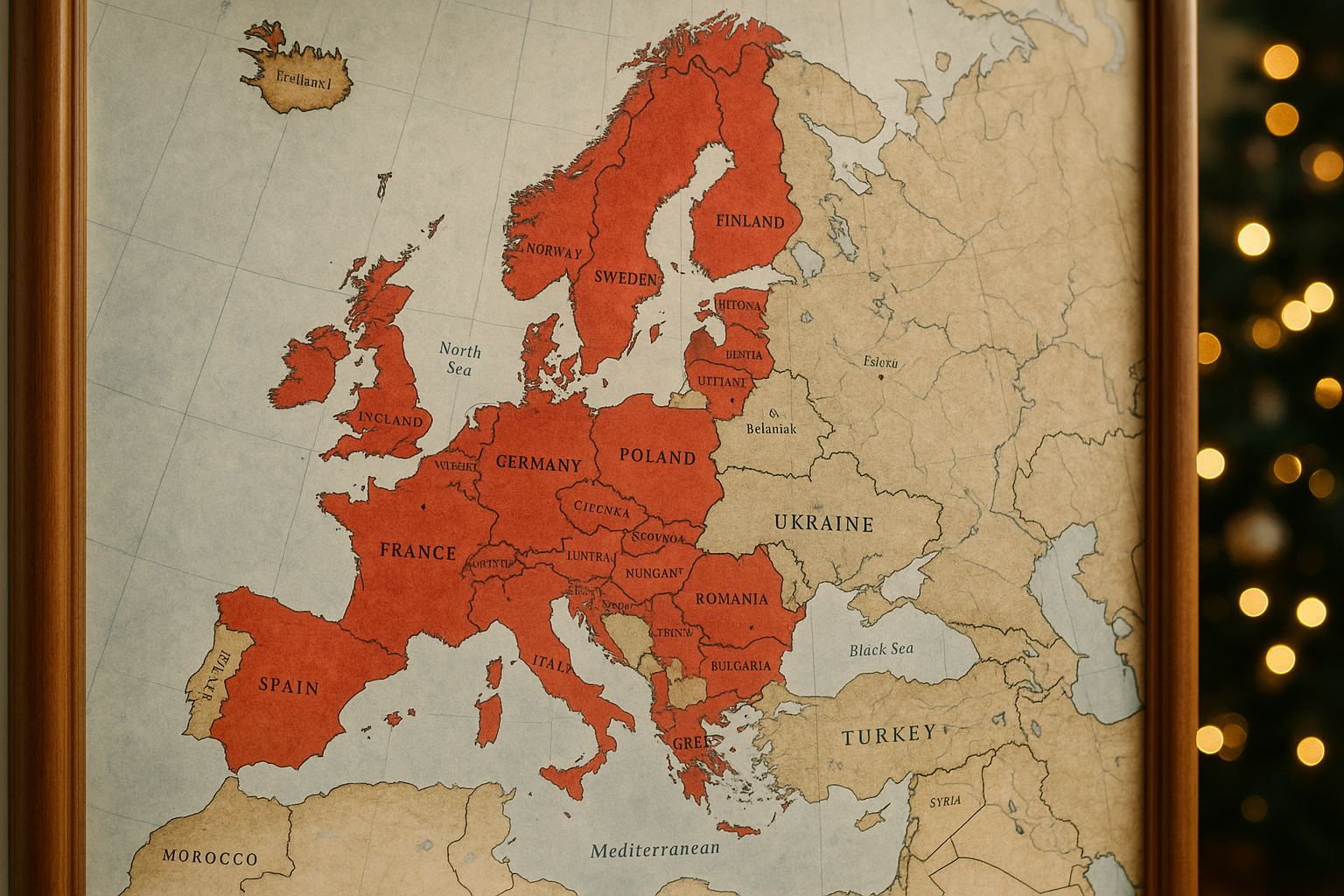vilka länder firar jul den 24 - Illustration