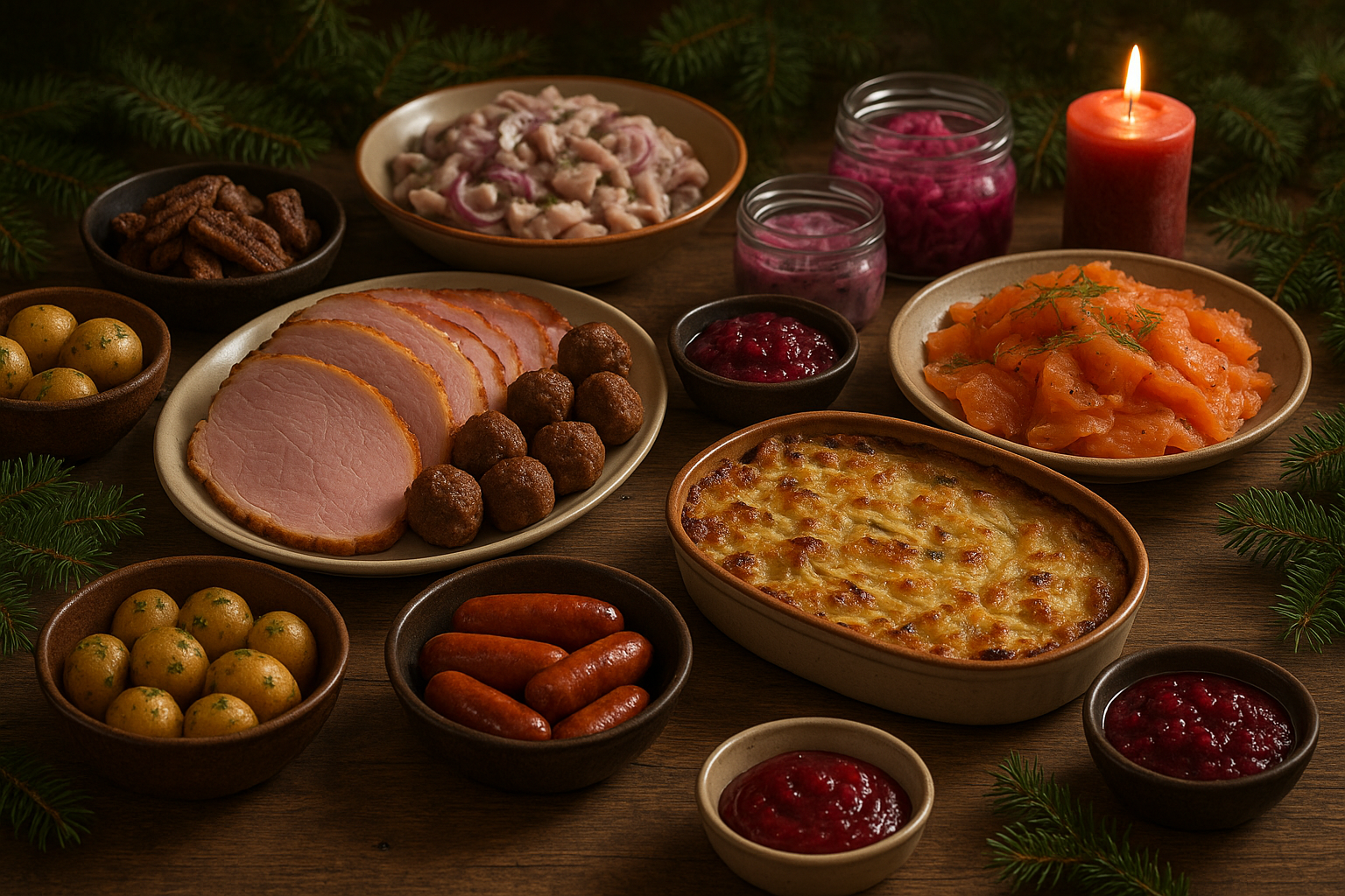 svensk julmat - Illustration