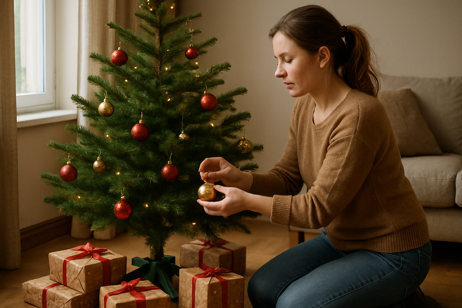 när sätter man upp julgranen - Illustration