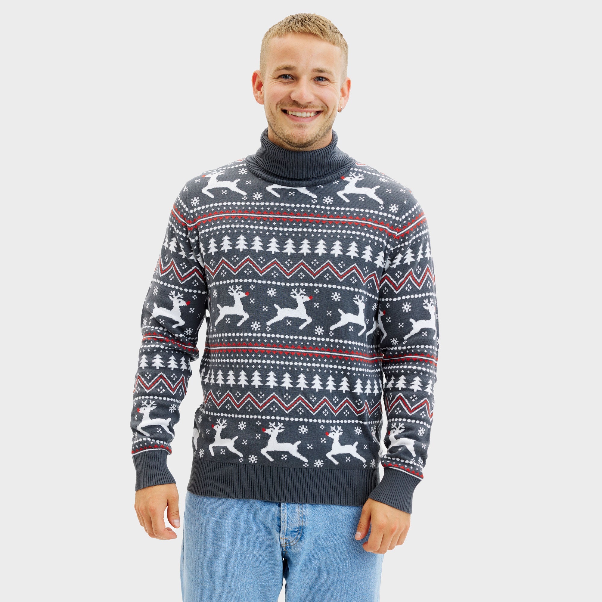 Den Stiliga Highneck Jultröja - Herr.
