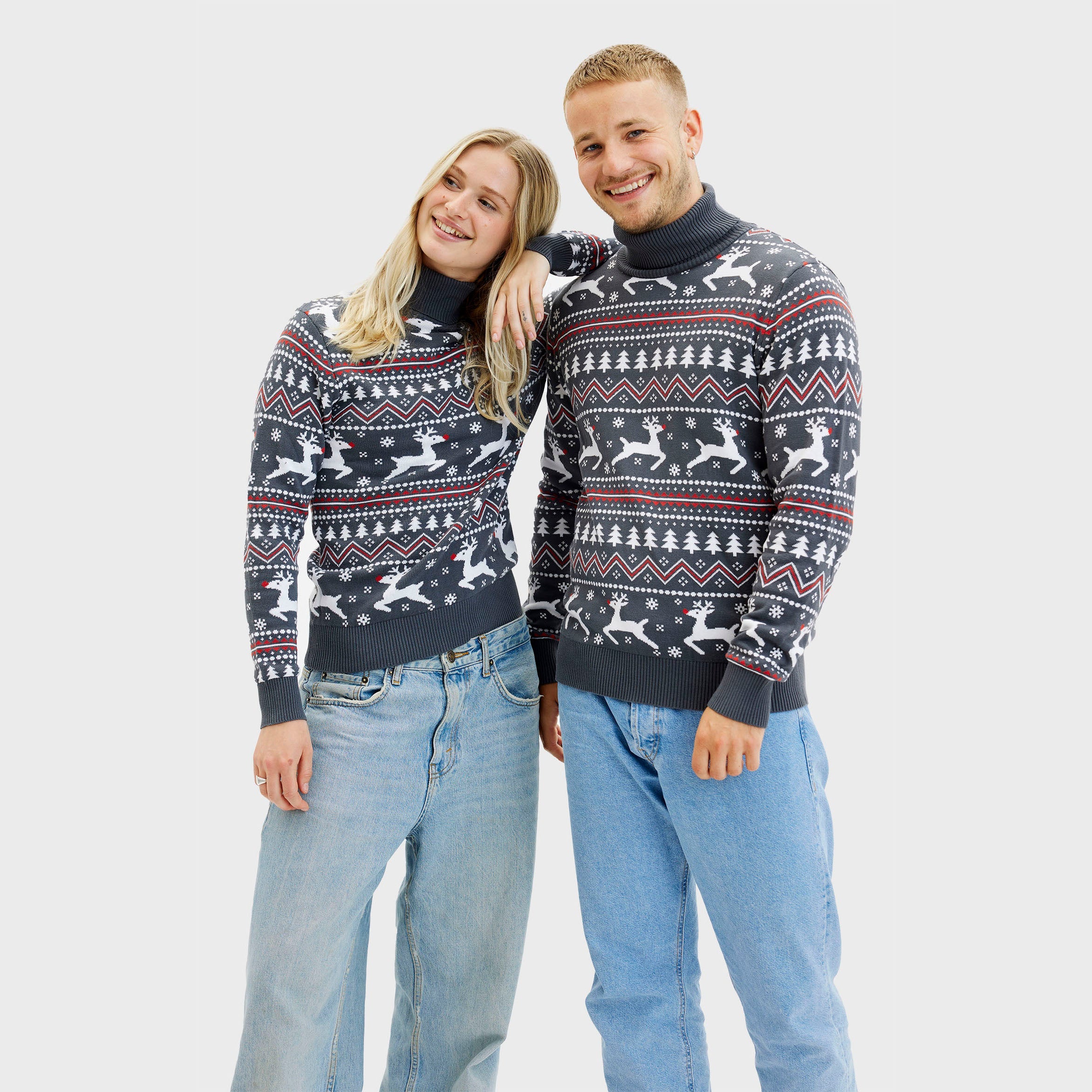 Den Stiliga Highneck Jultröja - Herr.