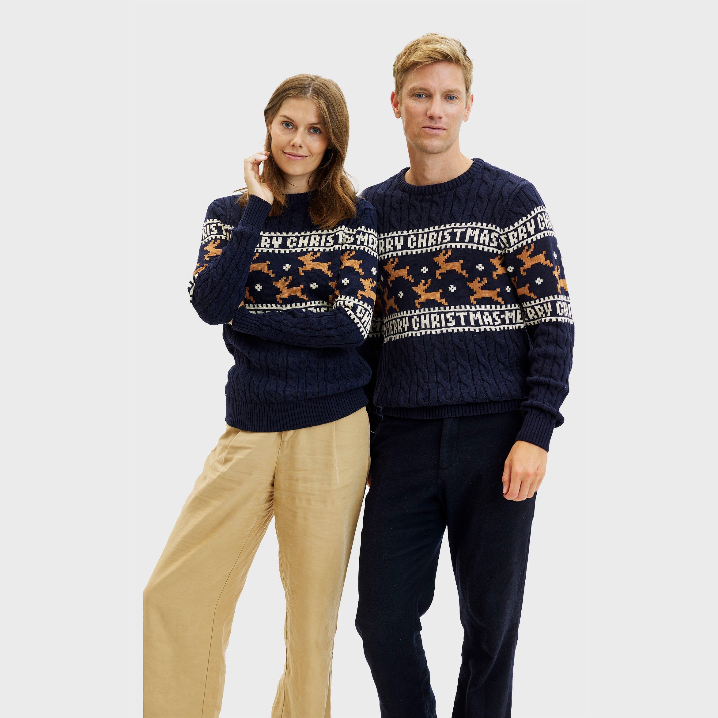 Den Eleganta Jultröja Blå - Dam.