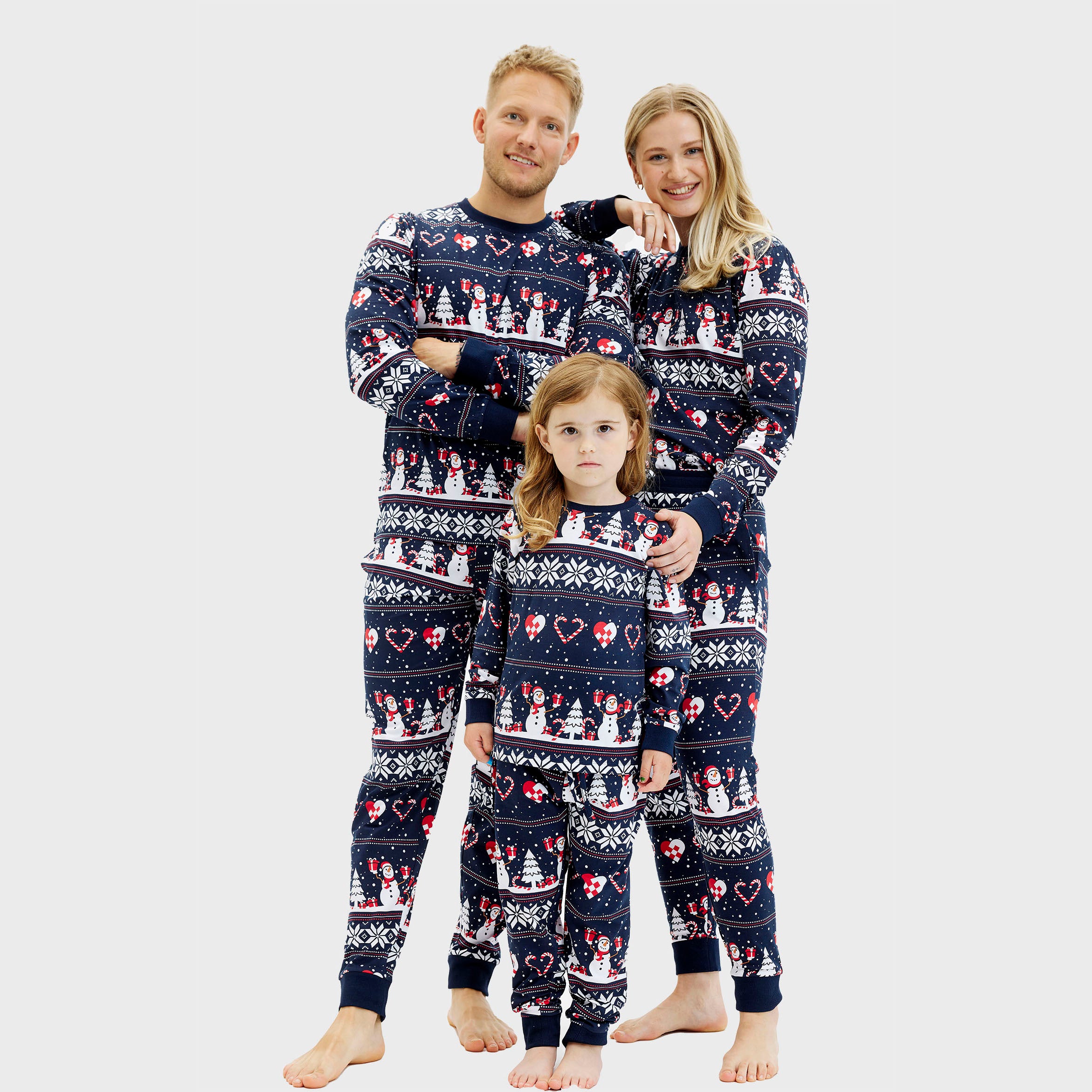Julhjärta Pyjamas Marinblå - Dam.