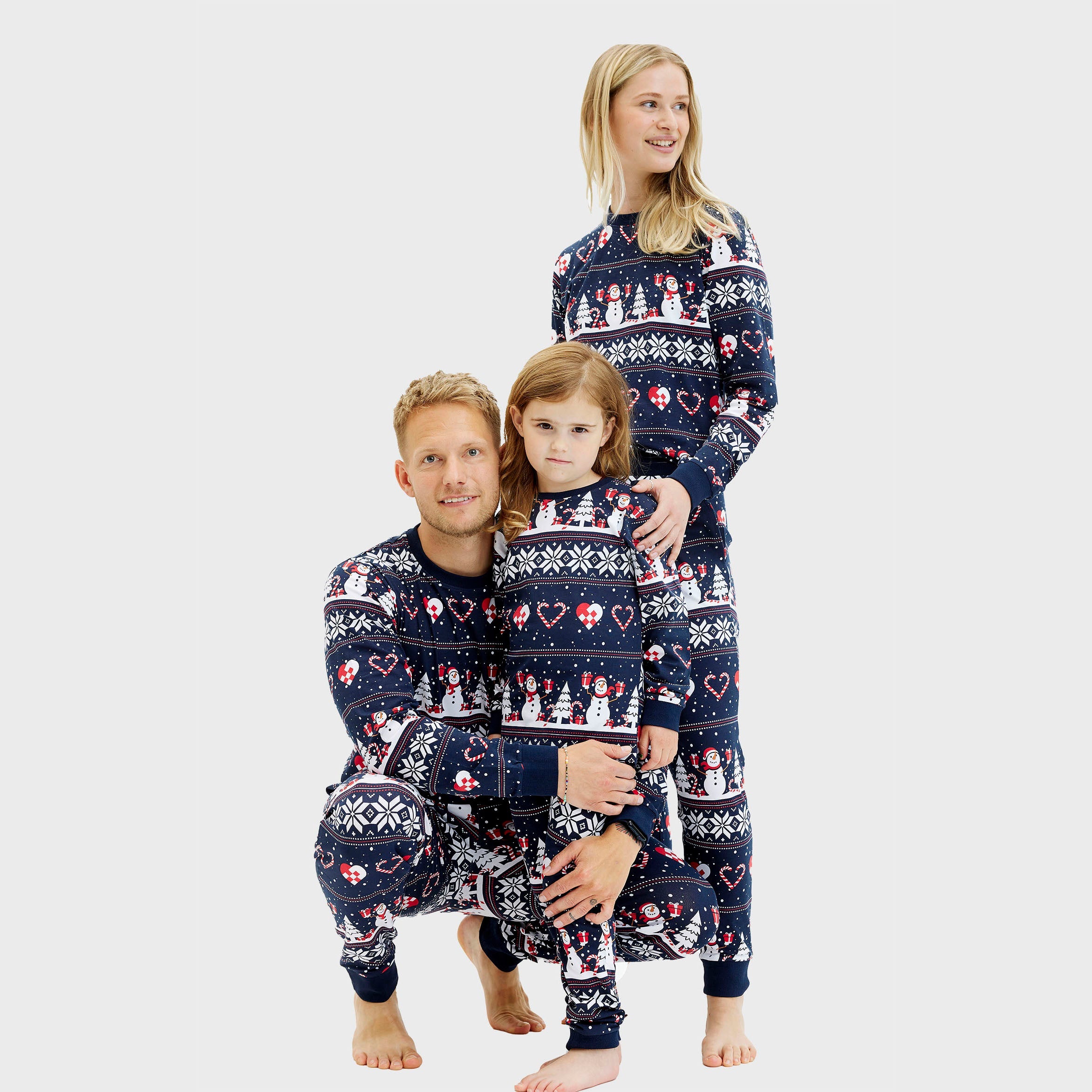 Julhjärta Pyjamas Marinblå - Herr.