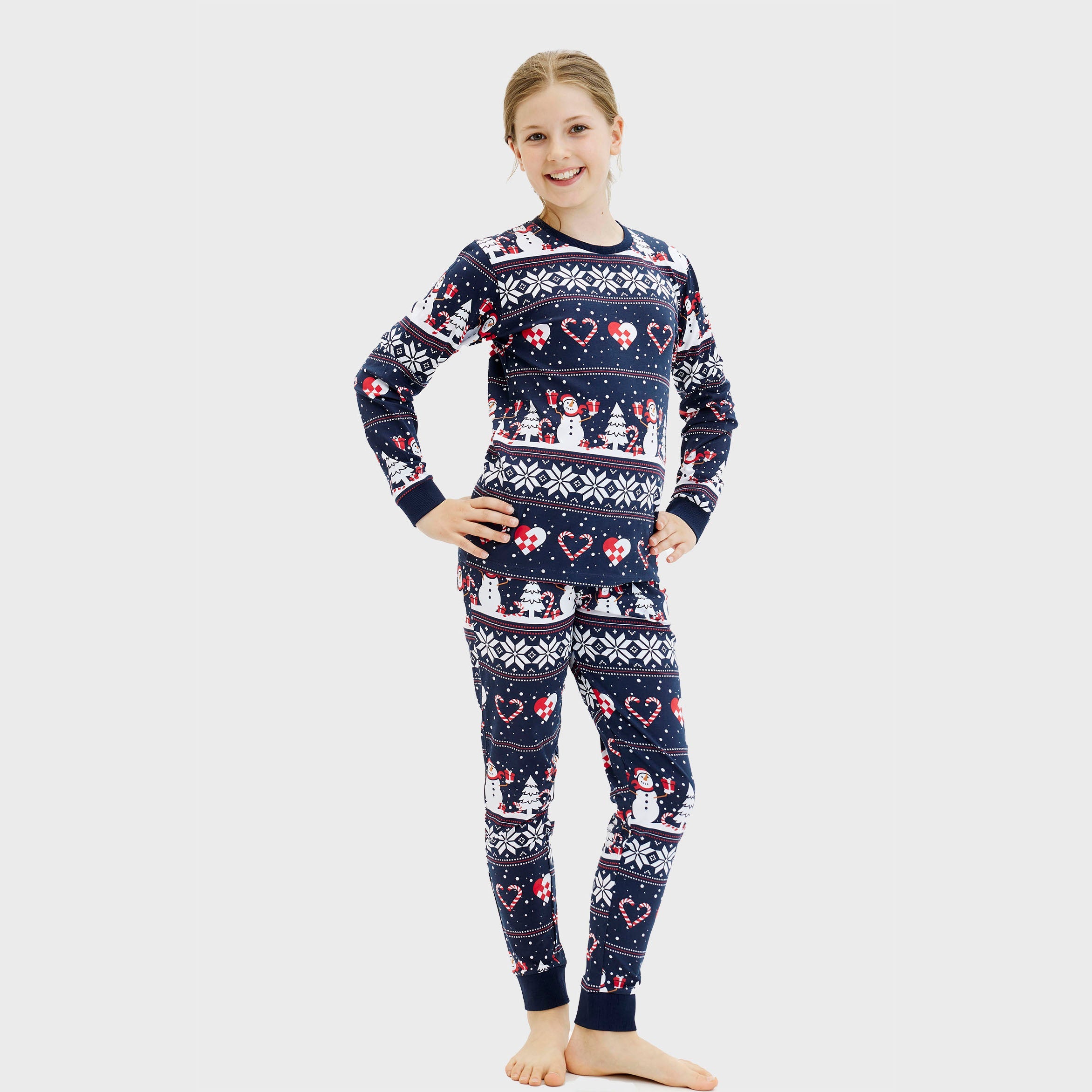 Julhjärta Pyjamas Marinblå - Barn.