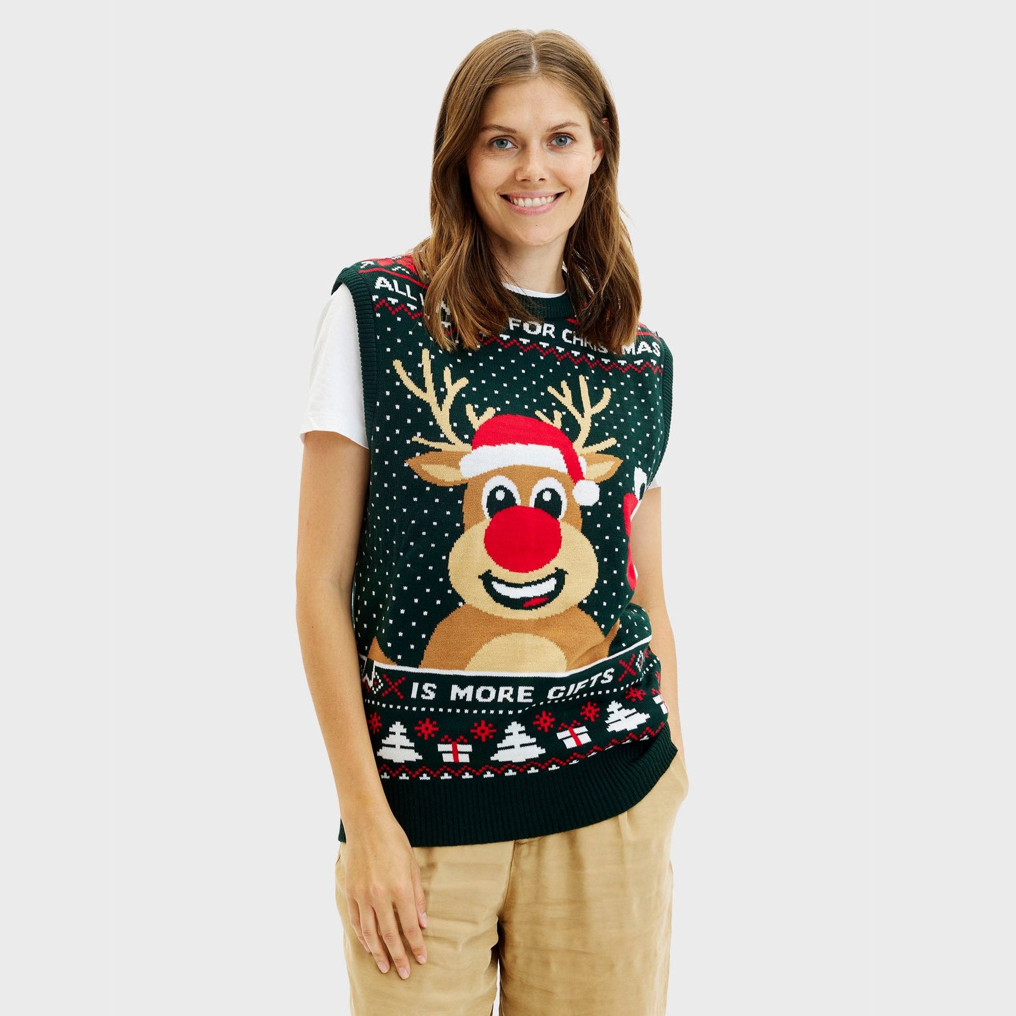 Rudolphs Christmas Vest - Dam