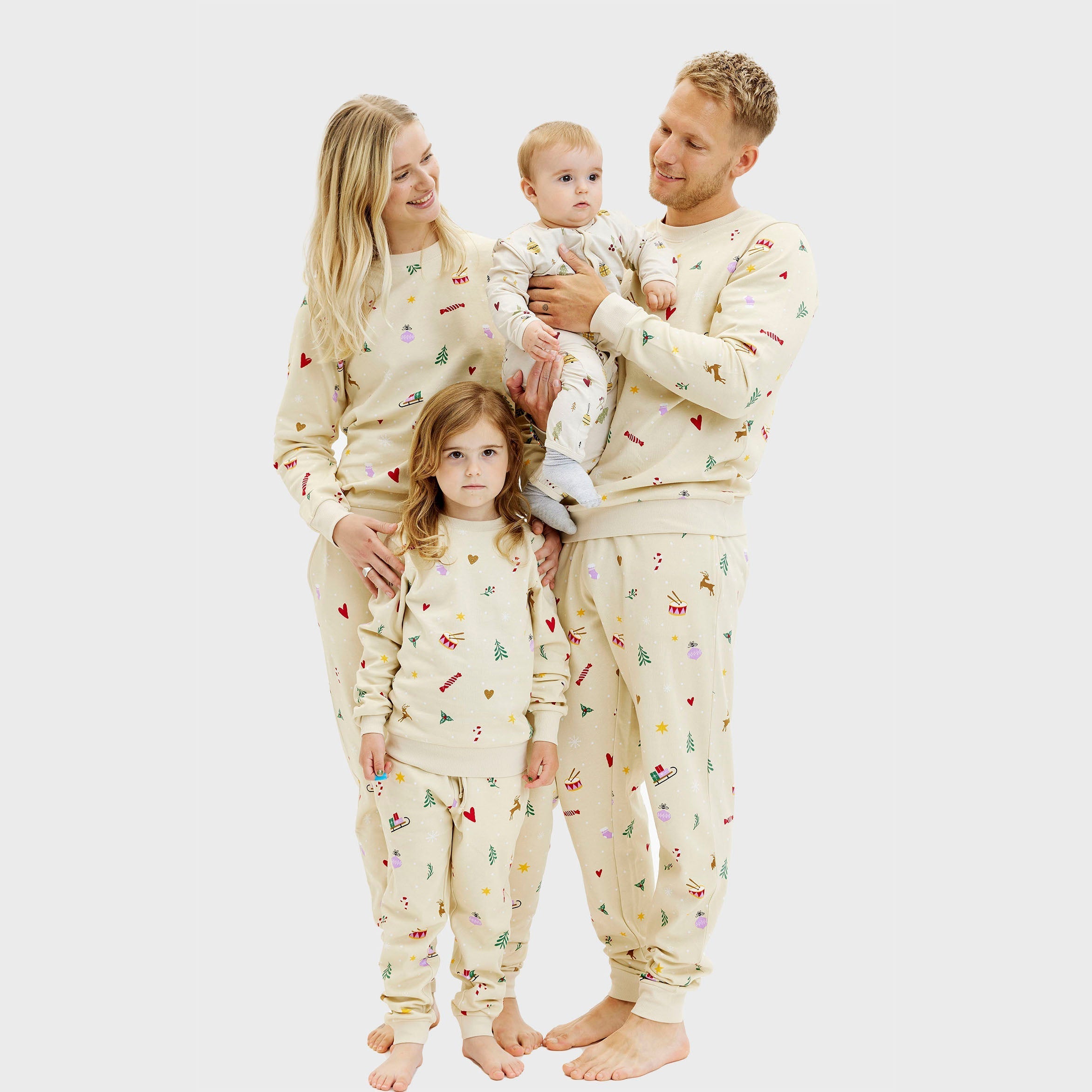 Jul sweatset beige - Dam.