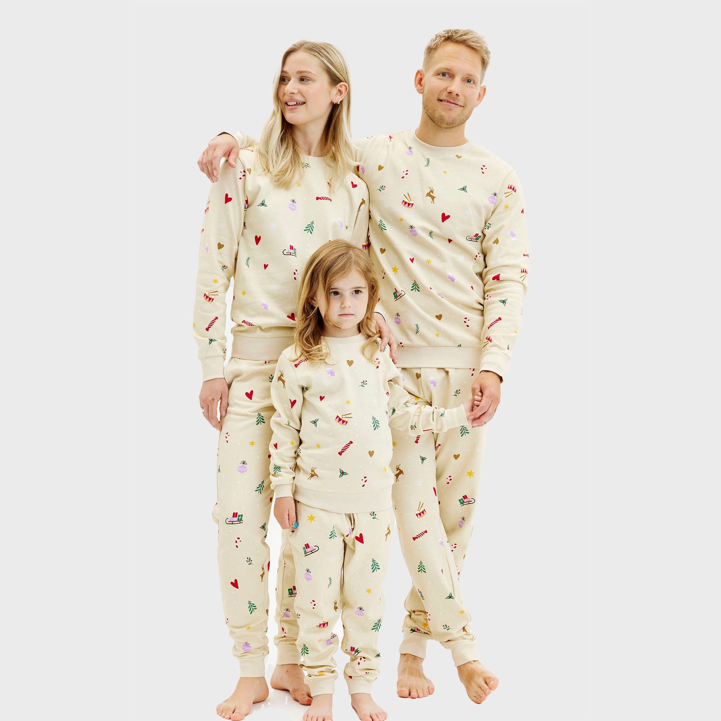 Jul sweatset beige - Dam.