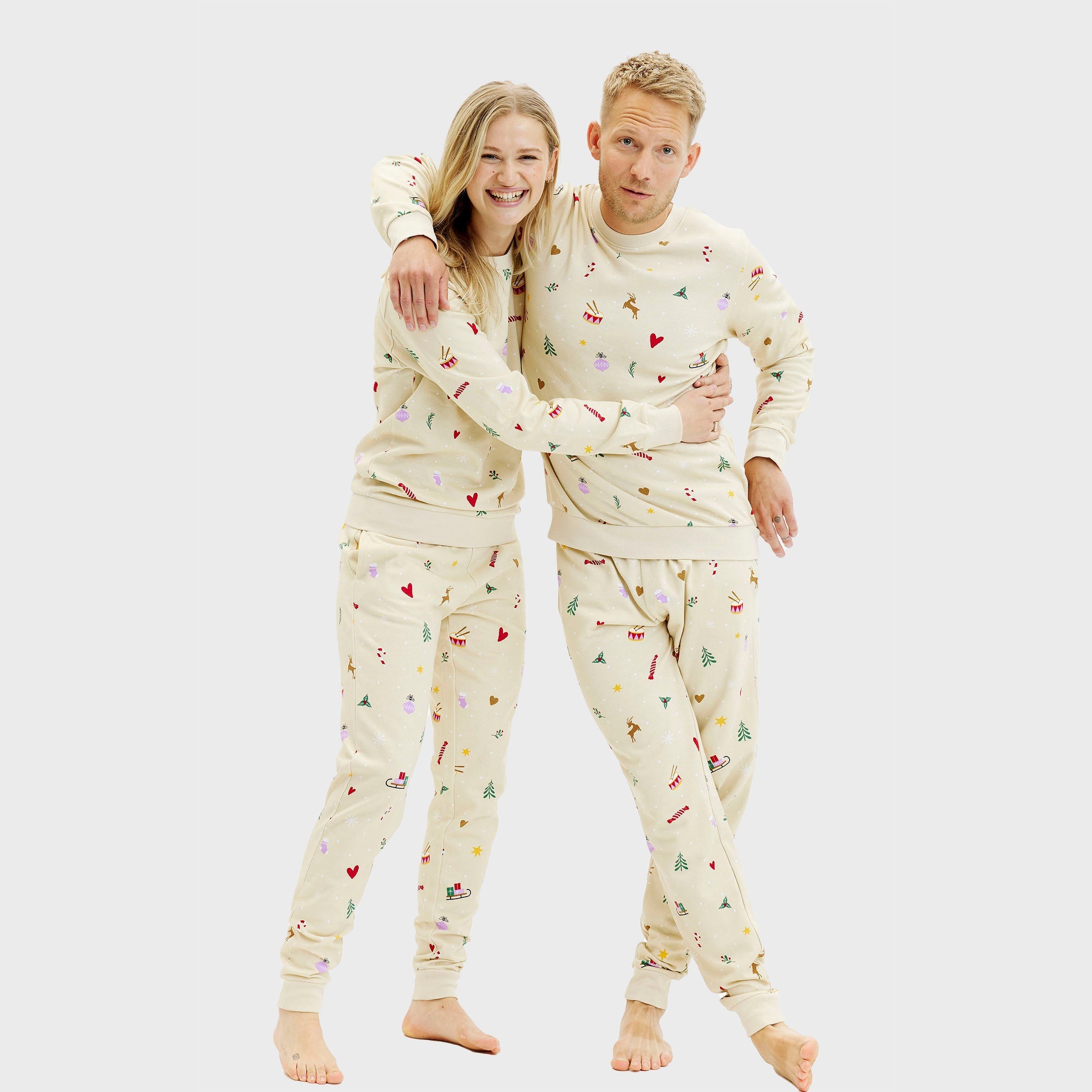 Jul sweatset beige - Dam.