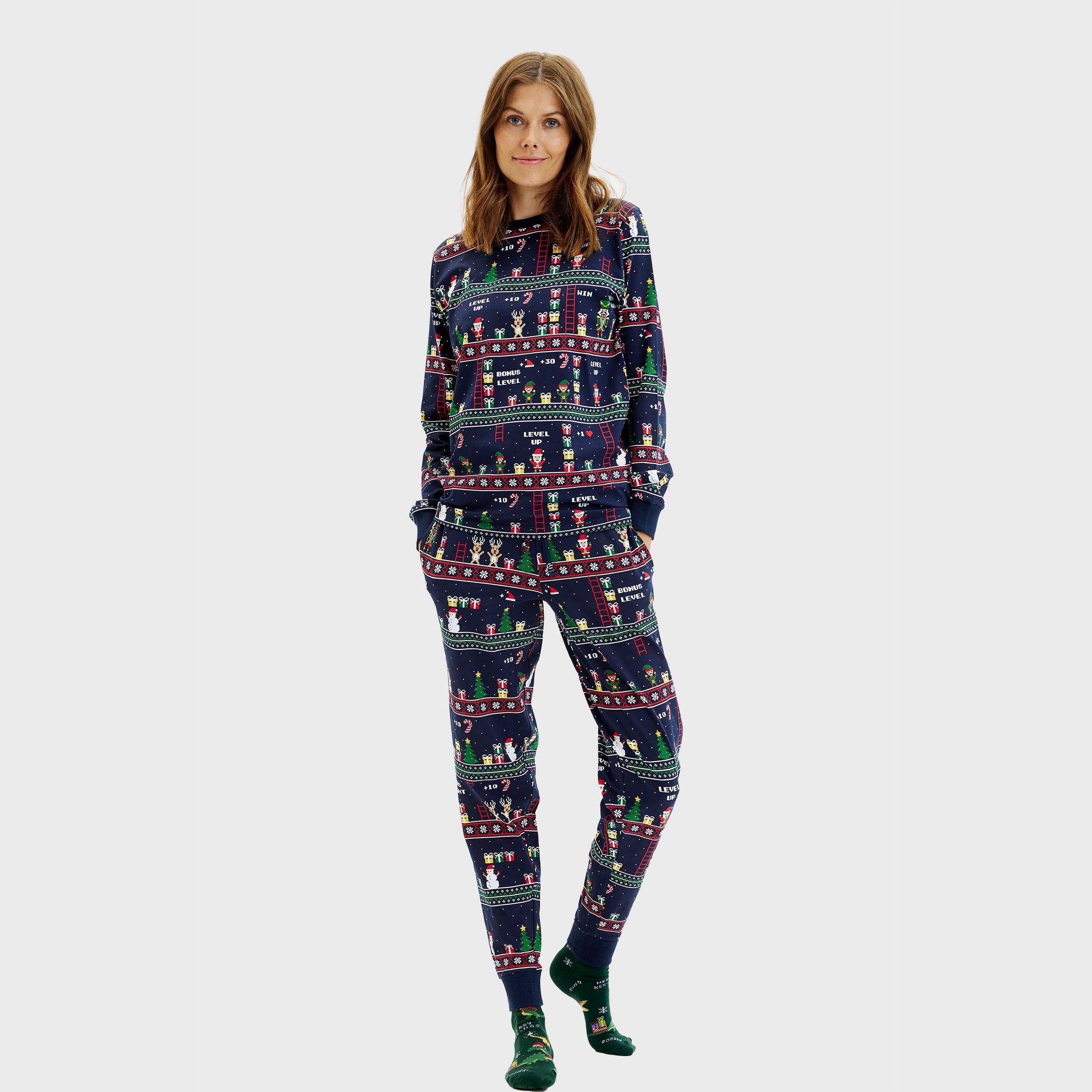Vintage gamer Julpyjamas - Dame