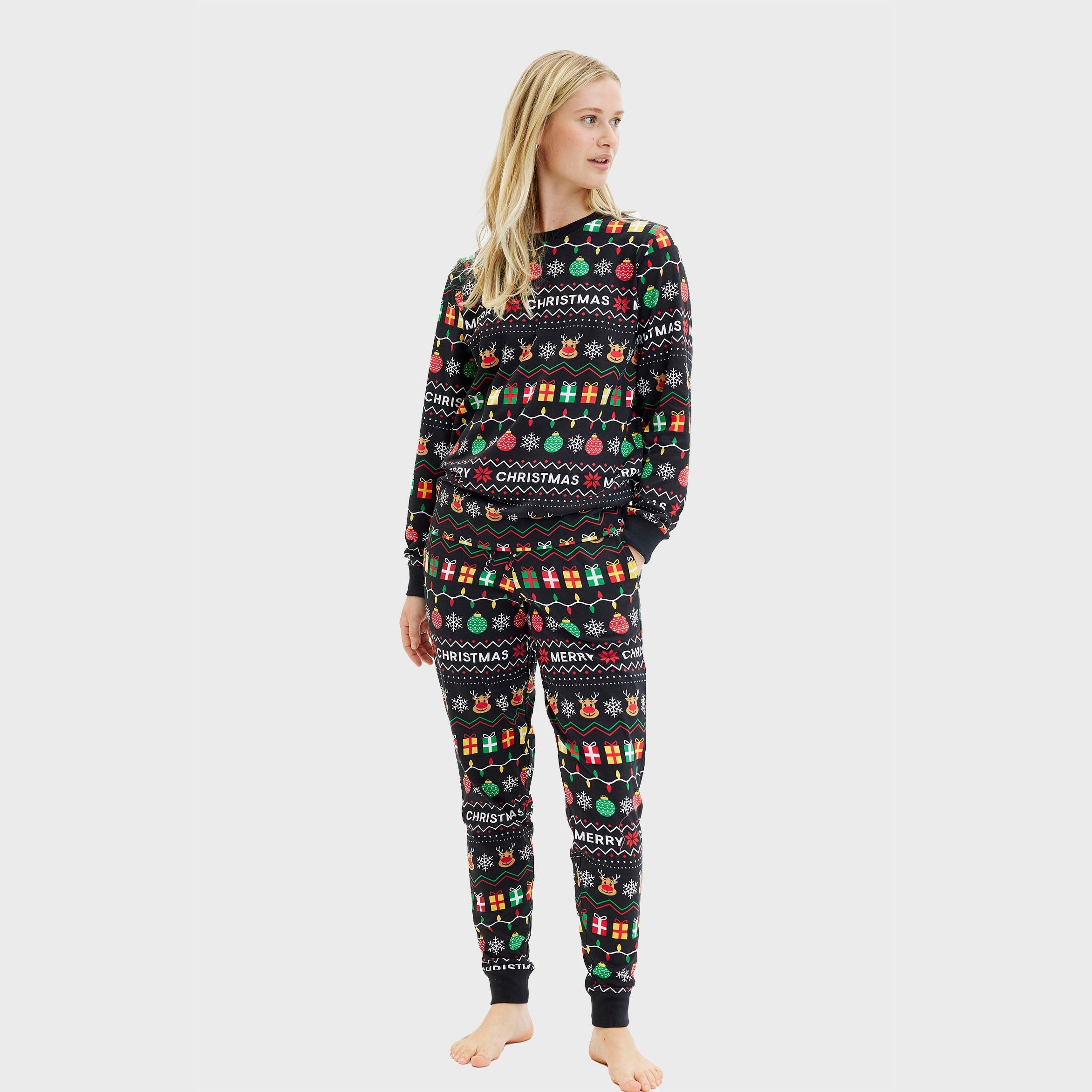 Glad Julpyjamas - Dam.