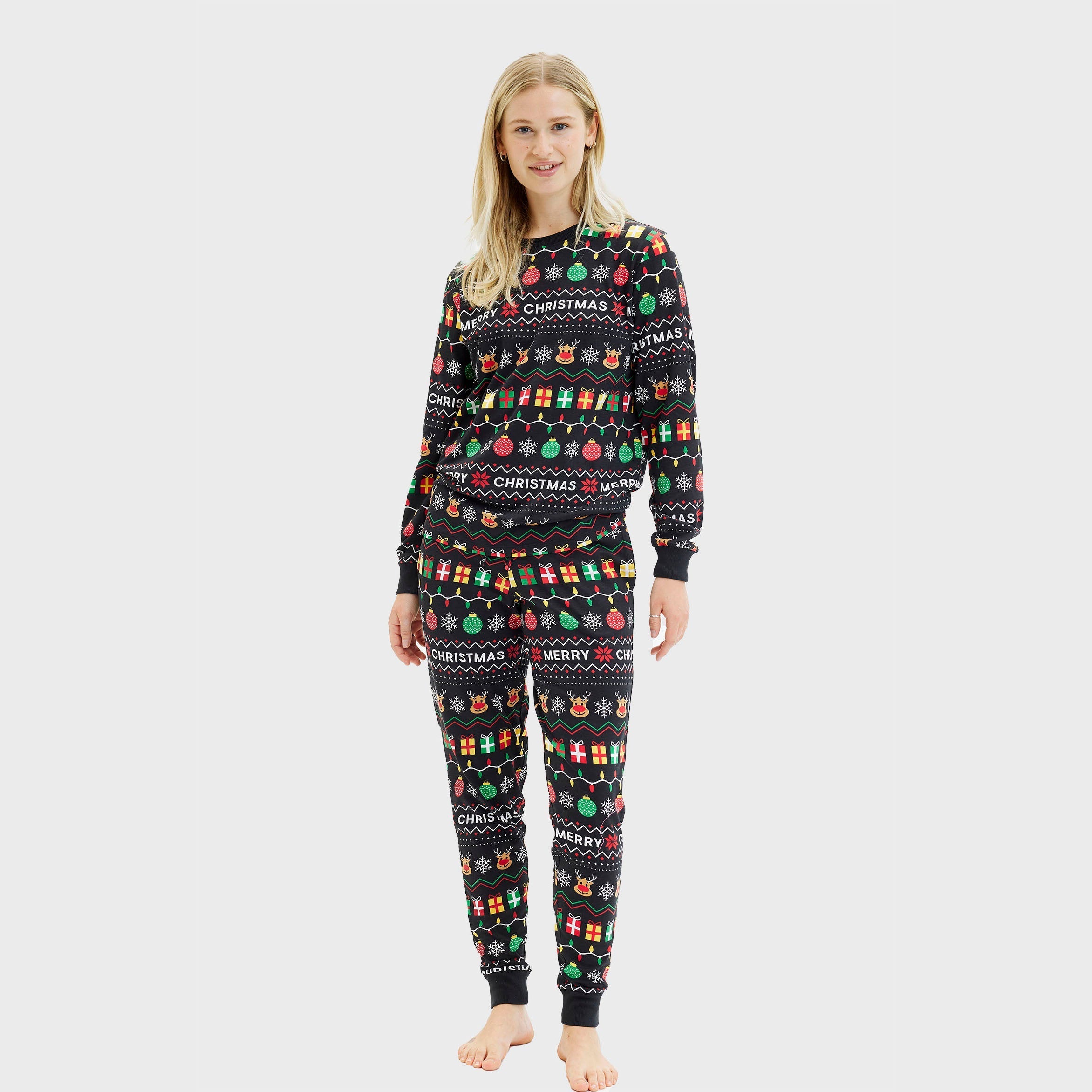 Glad Julpyjamas - Dam.