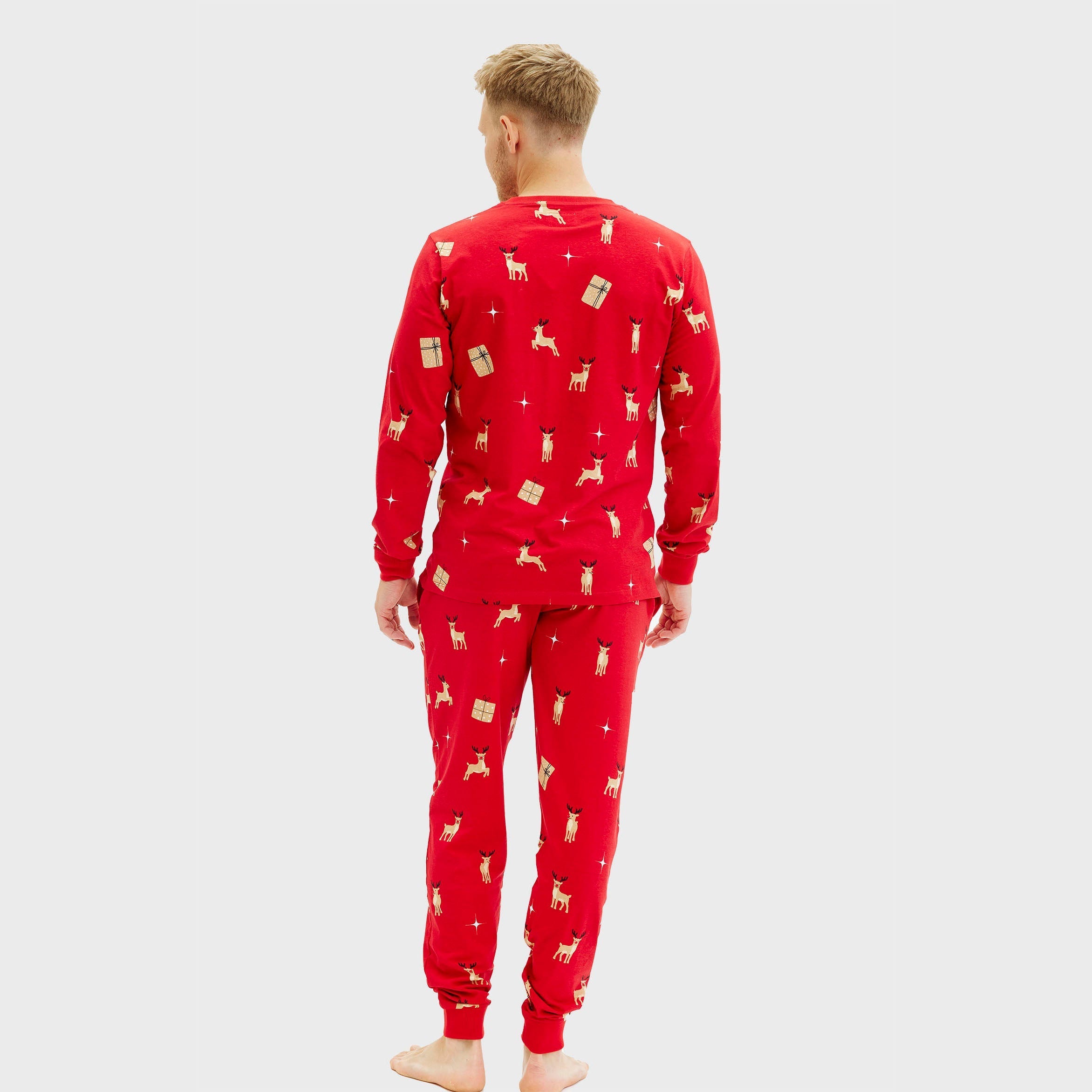 Eleganta röd Julpyjamas - Herr.