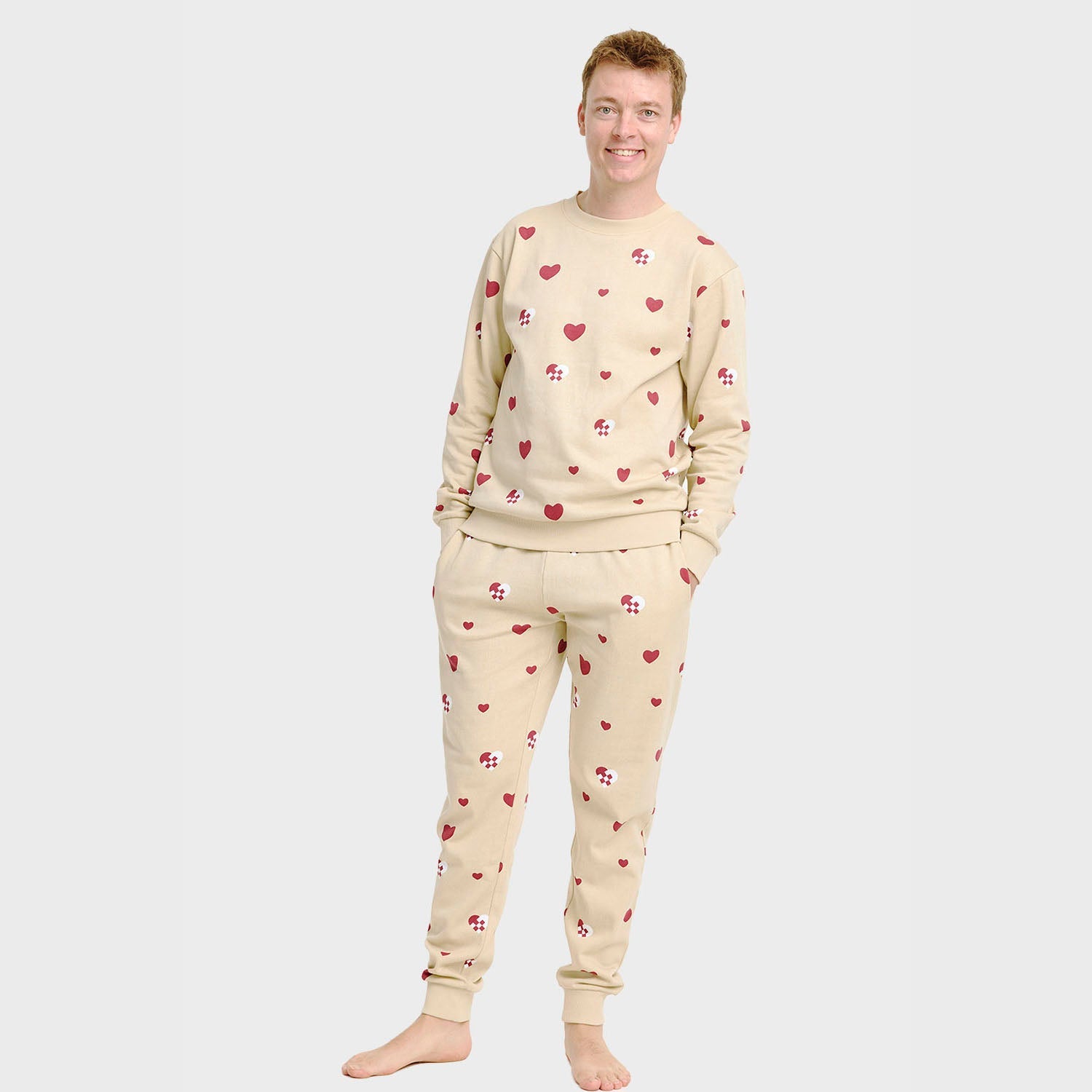 Julehjärta sweatset – Herr