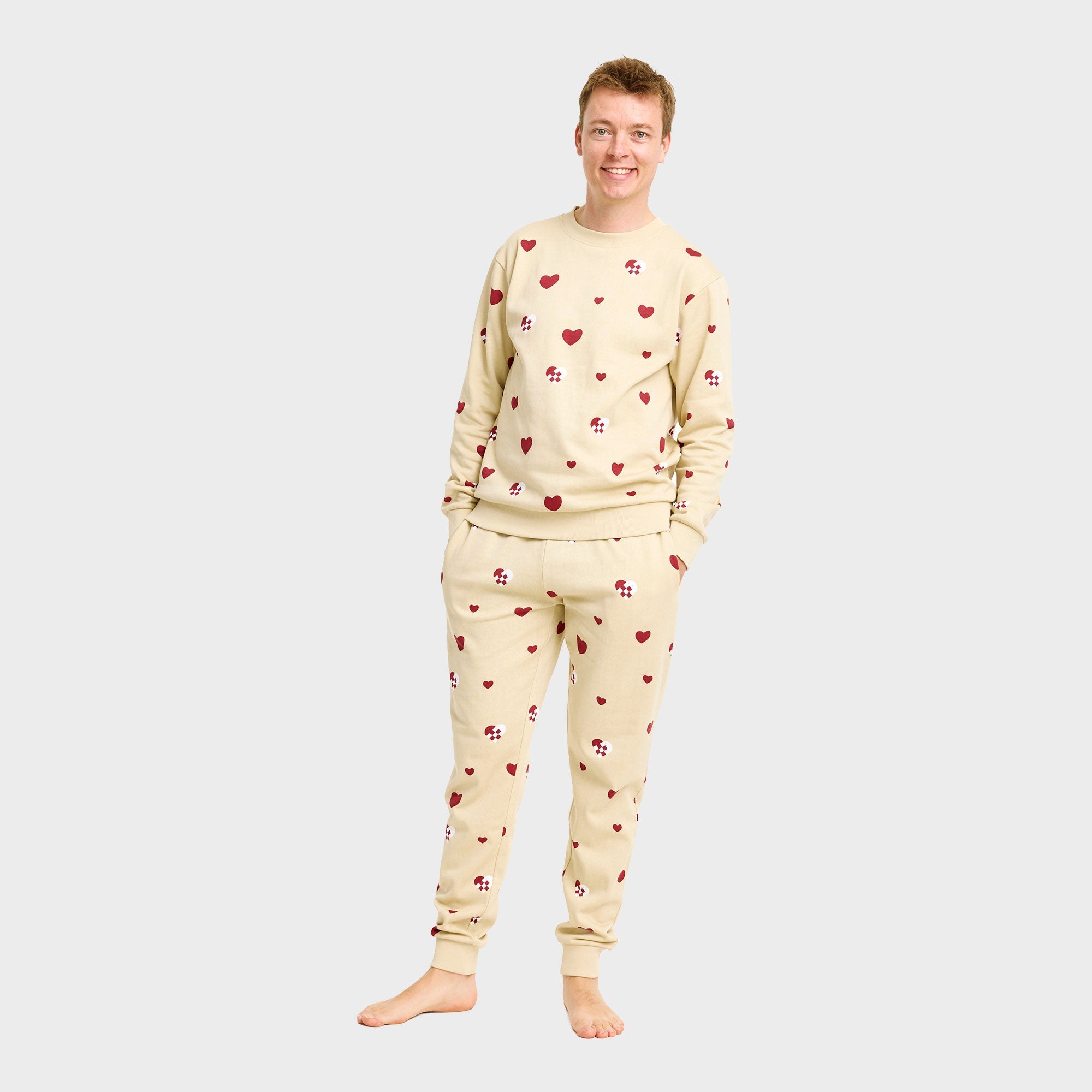 Julehjärta sweatset – Herr