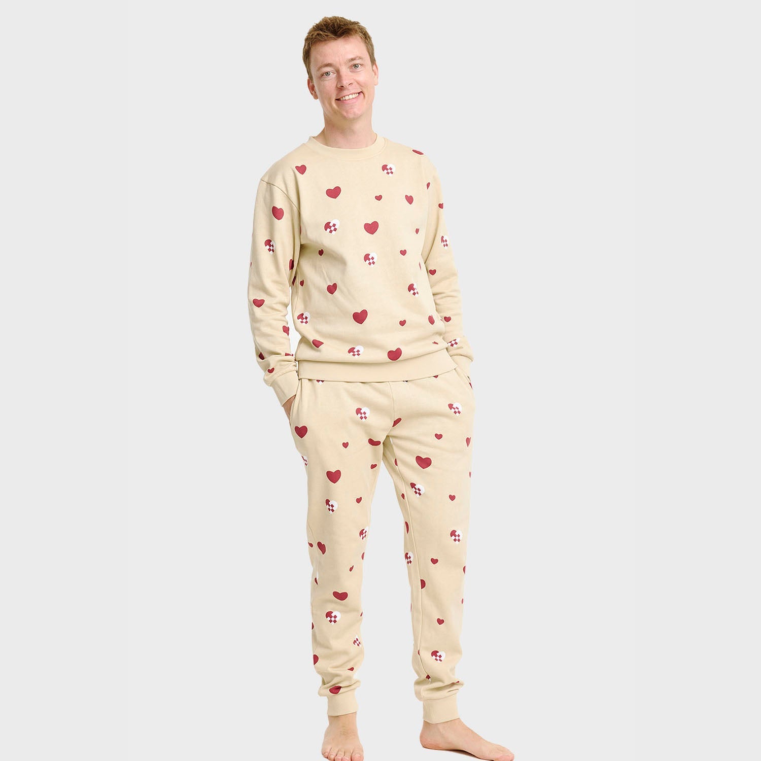 Julehjärta sweatset – Herr