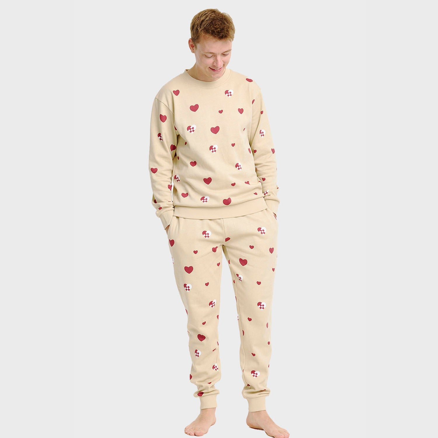 Julehjärta sweatset – Herr