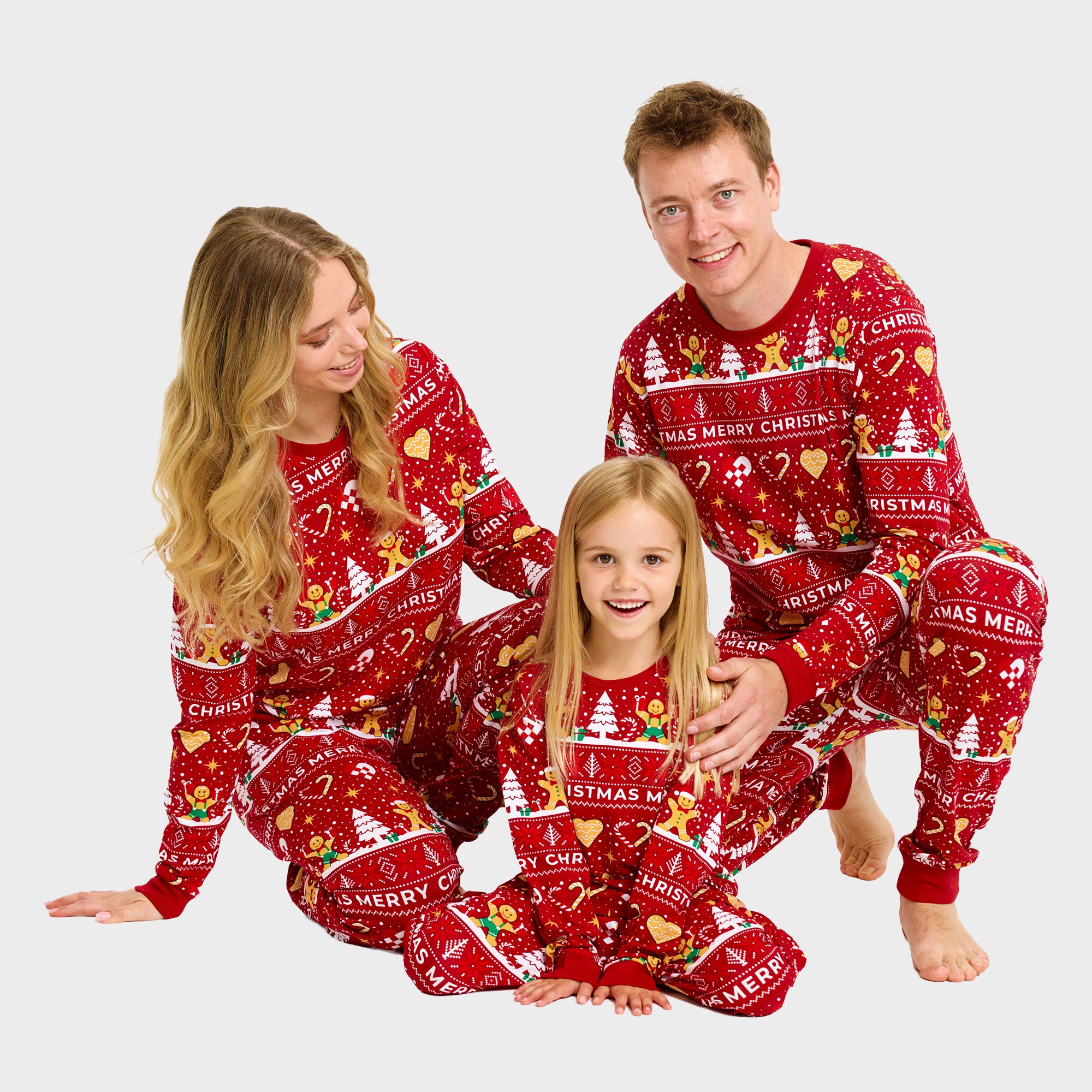 Christmas Cookie julpyjamas röd – Herr