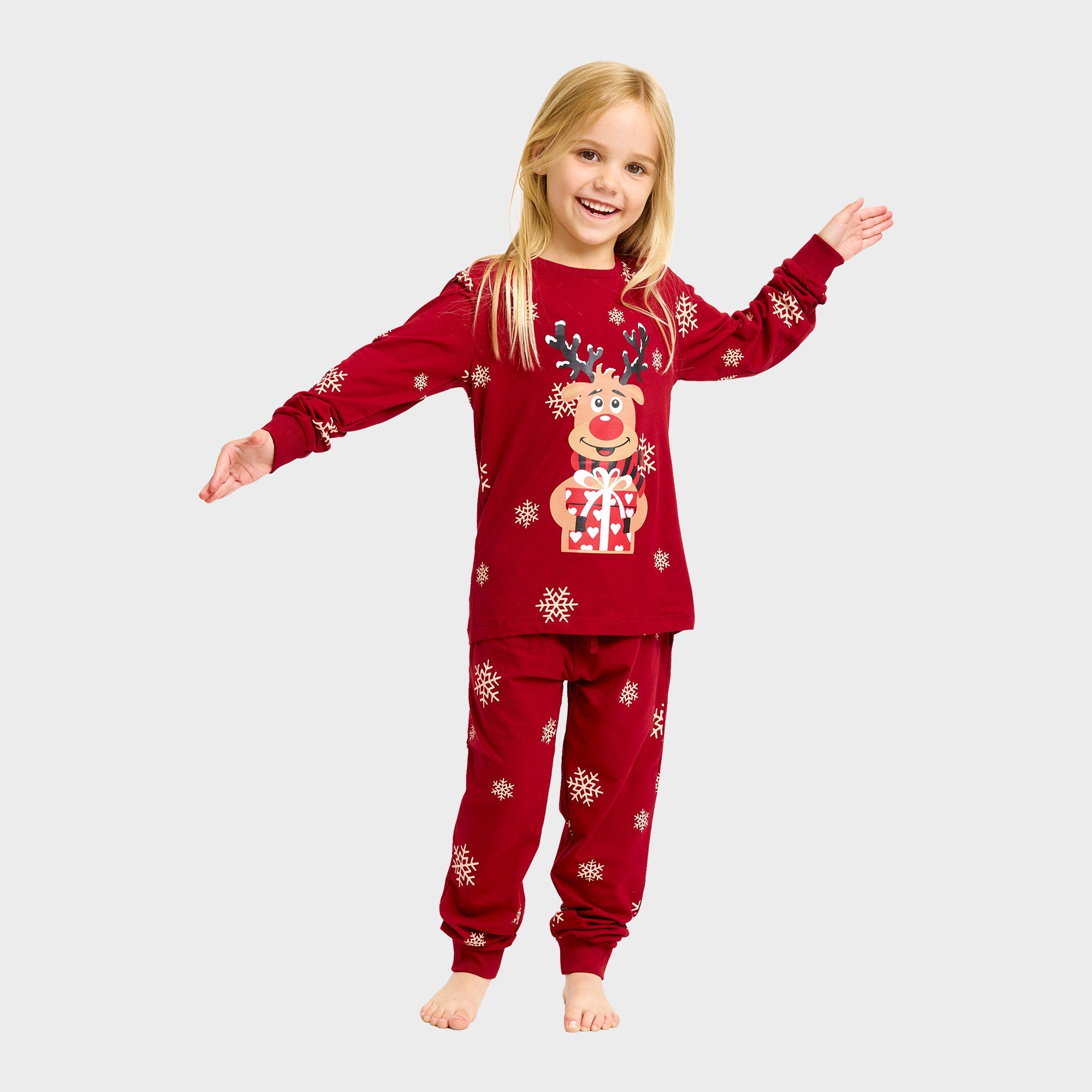 Rudolfs Cute julpyjamas för barn
