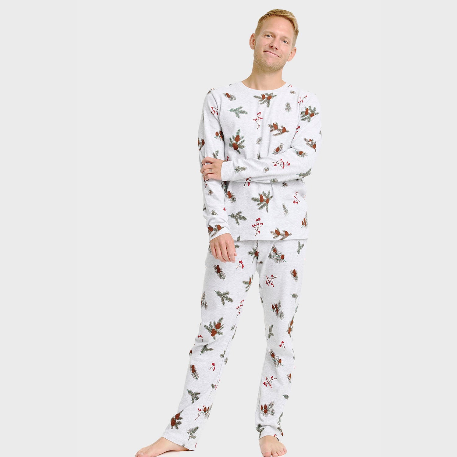 Ribbade pyjamas – Herr