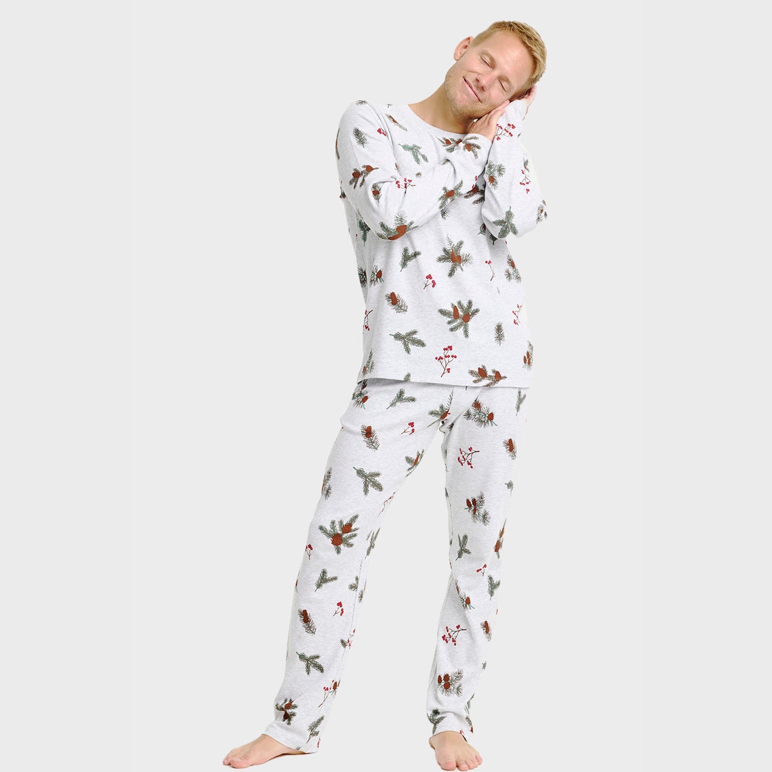 Ribbade pyjamas – Herr