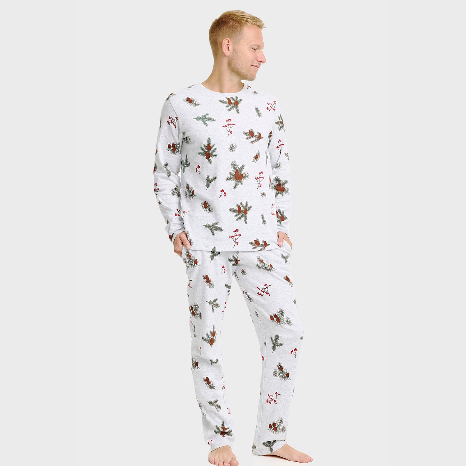 Ribbade pyjamas – Herr