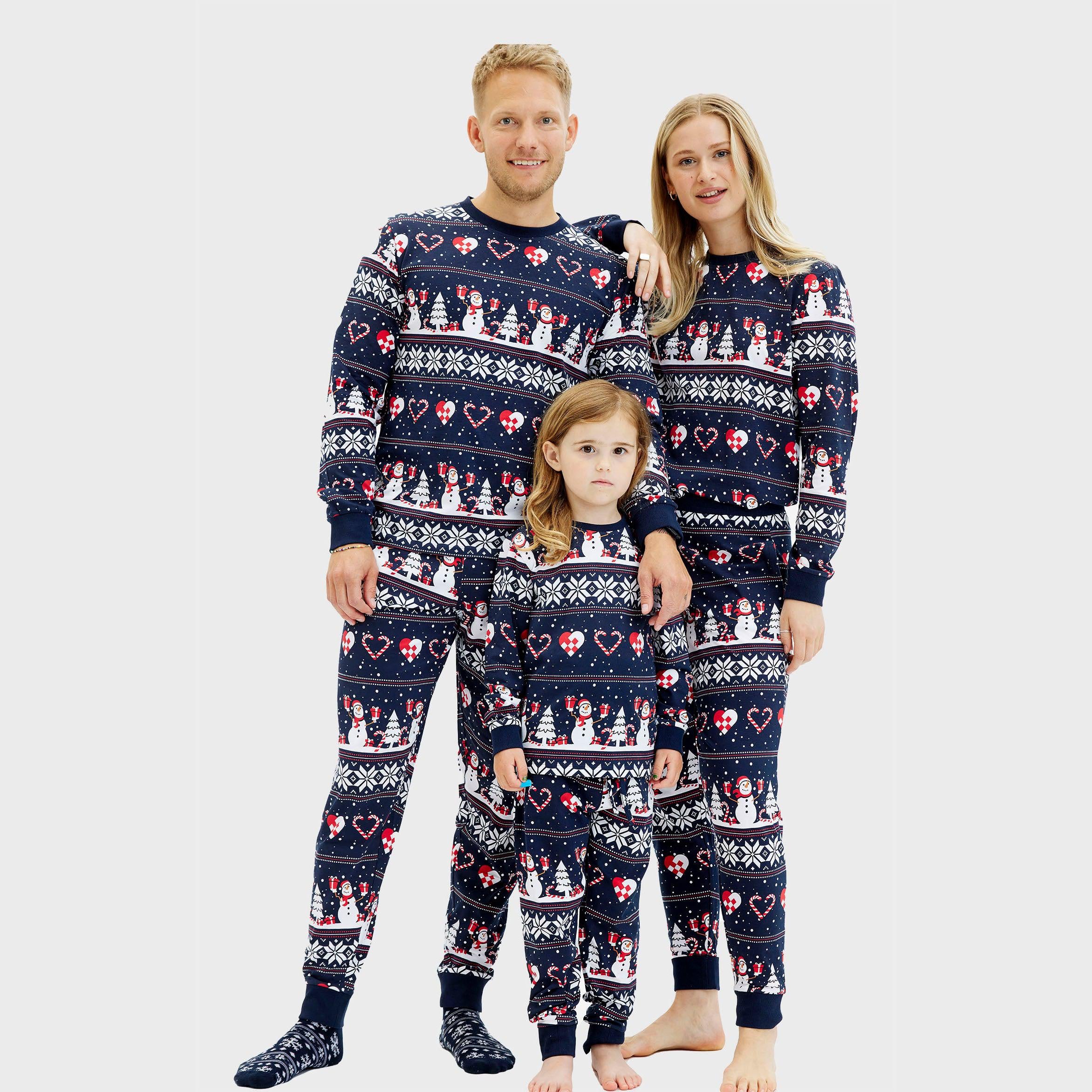 Julhjärta Pyjamas Marinblå - Herr.