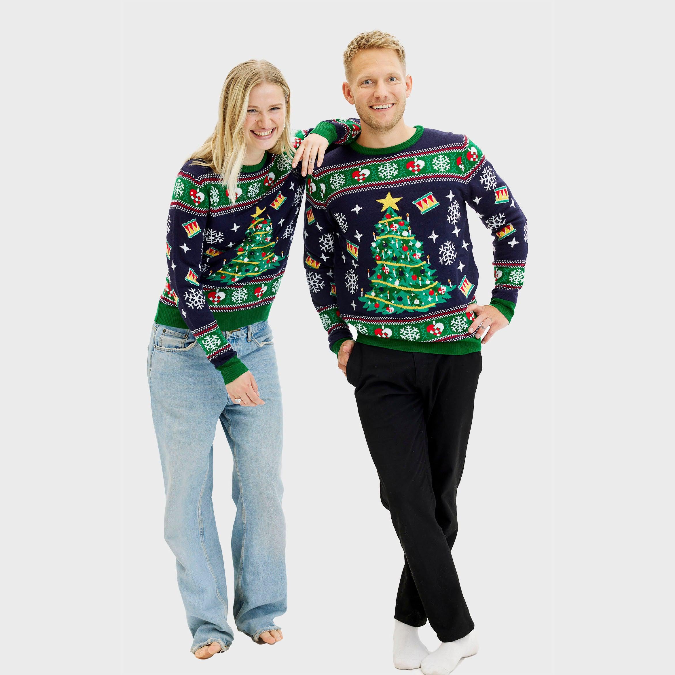 Julgranens Jultröja LED Marinblå - Herr