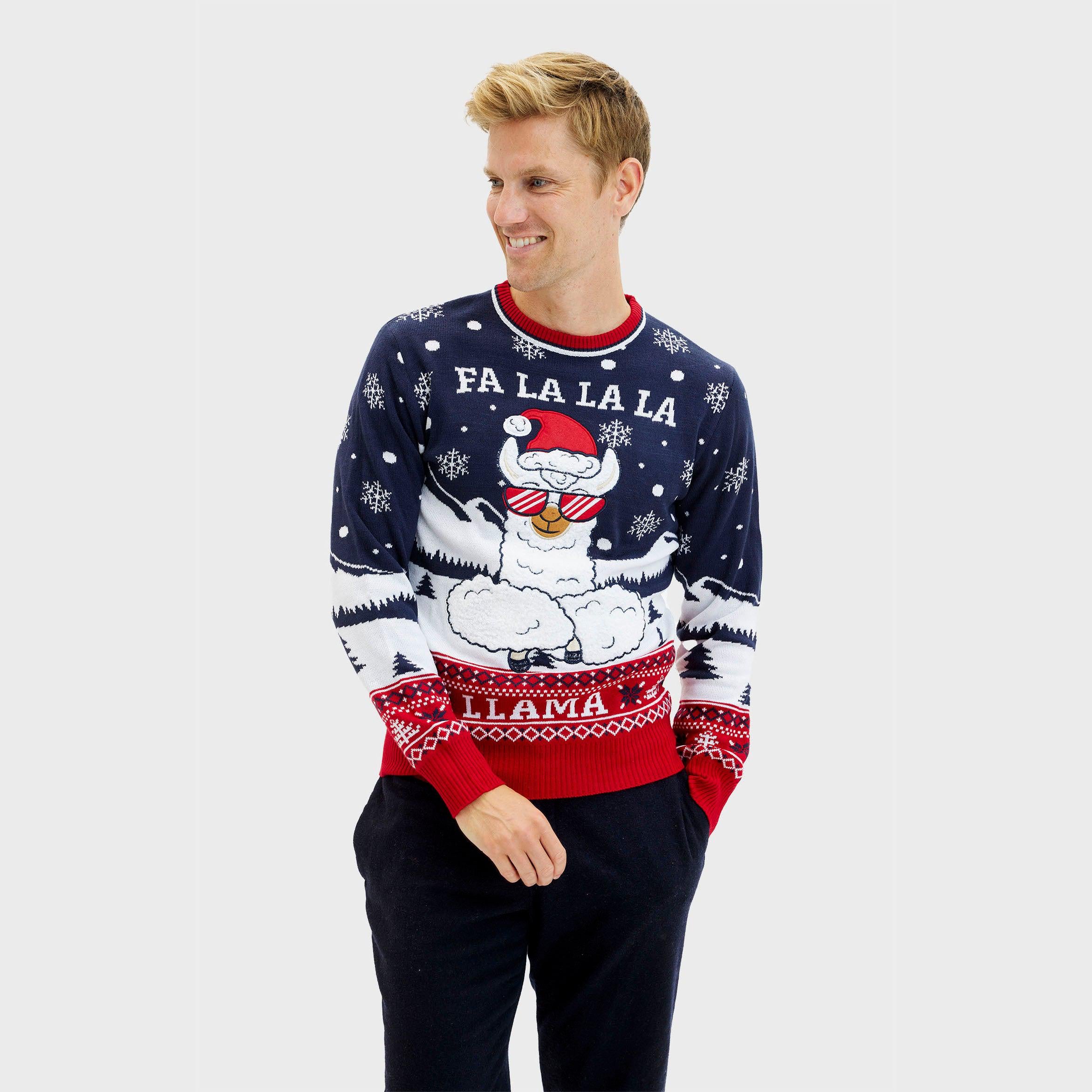 Fa La La La Llama Sweater - Herr