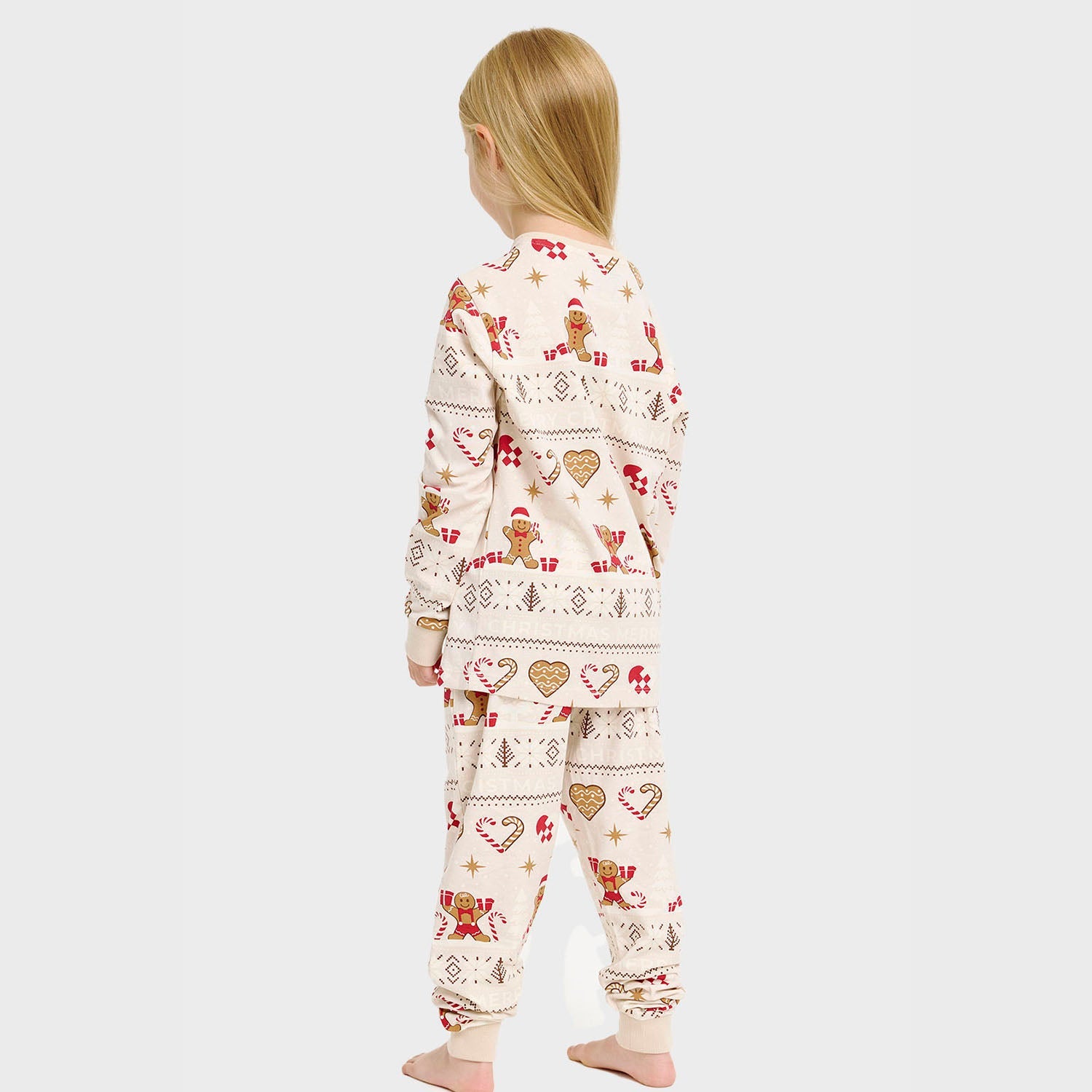 Christmas Cookie julpyjamas beige – Barn