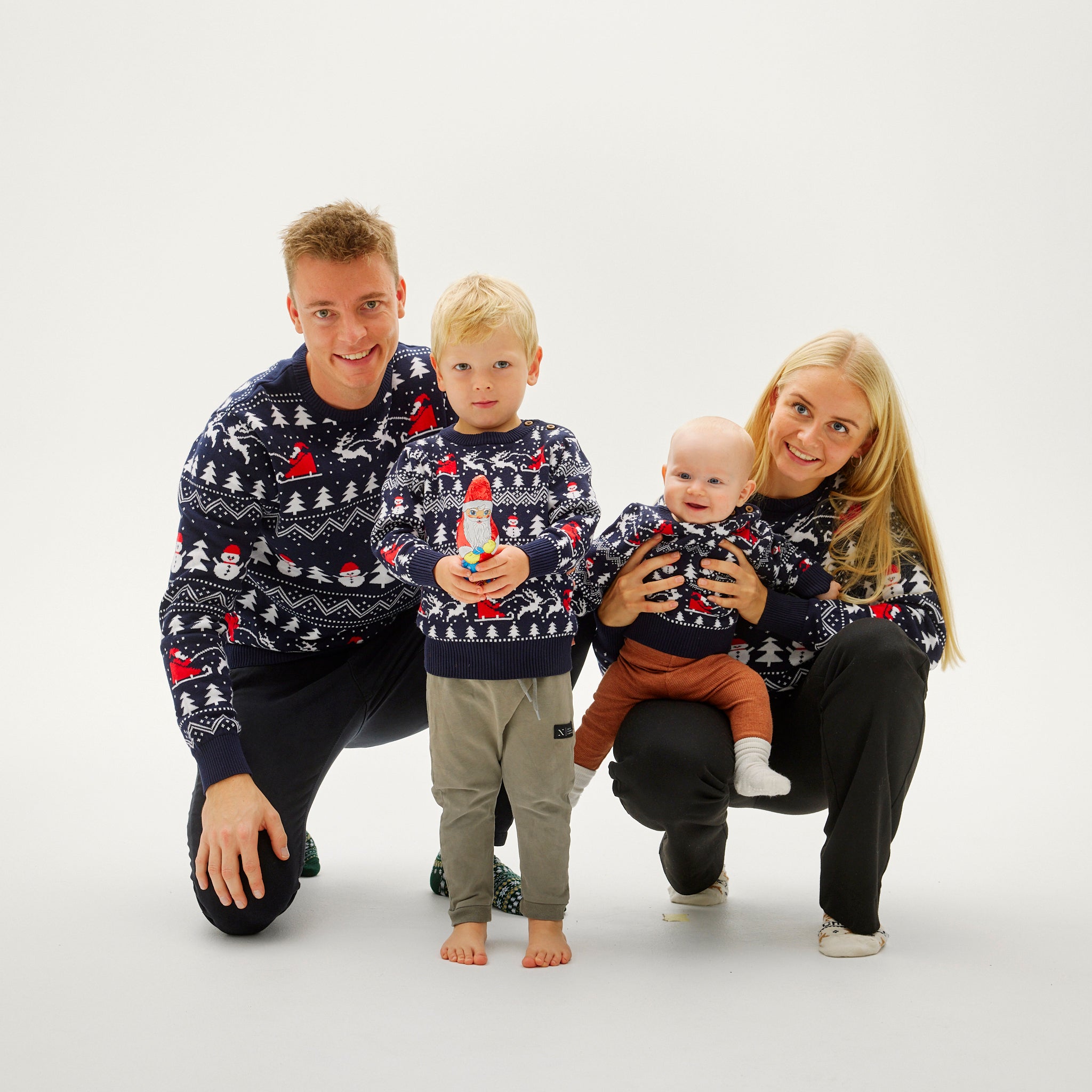 Den Stiliga Jultröja Mörkblå - Herr.