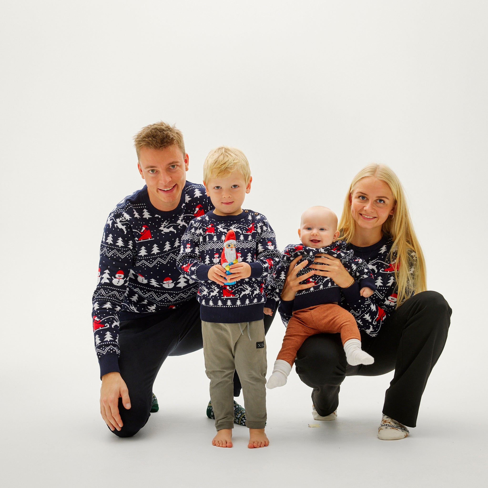 Den Stiliga Jultröja Mörkblå - Herr.