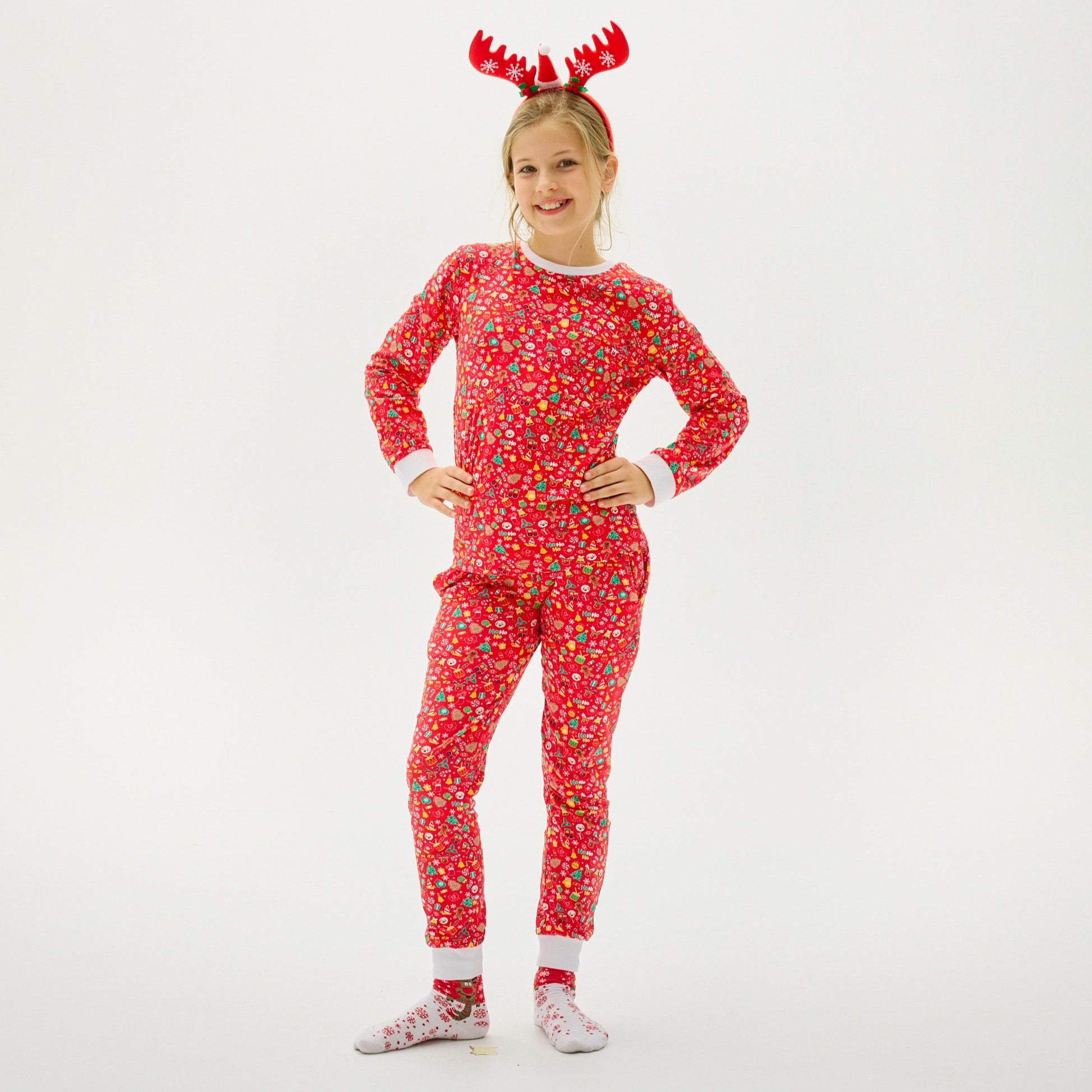 Crazy Julpyjamas Röd - Barn.