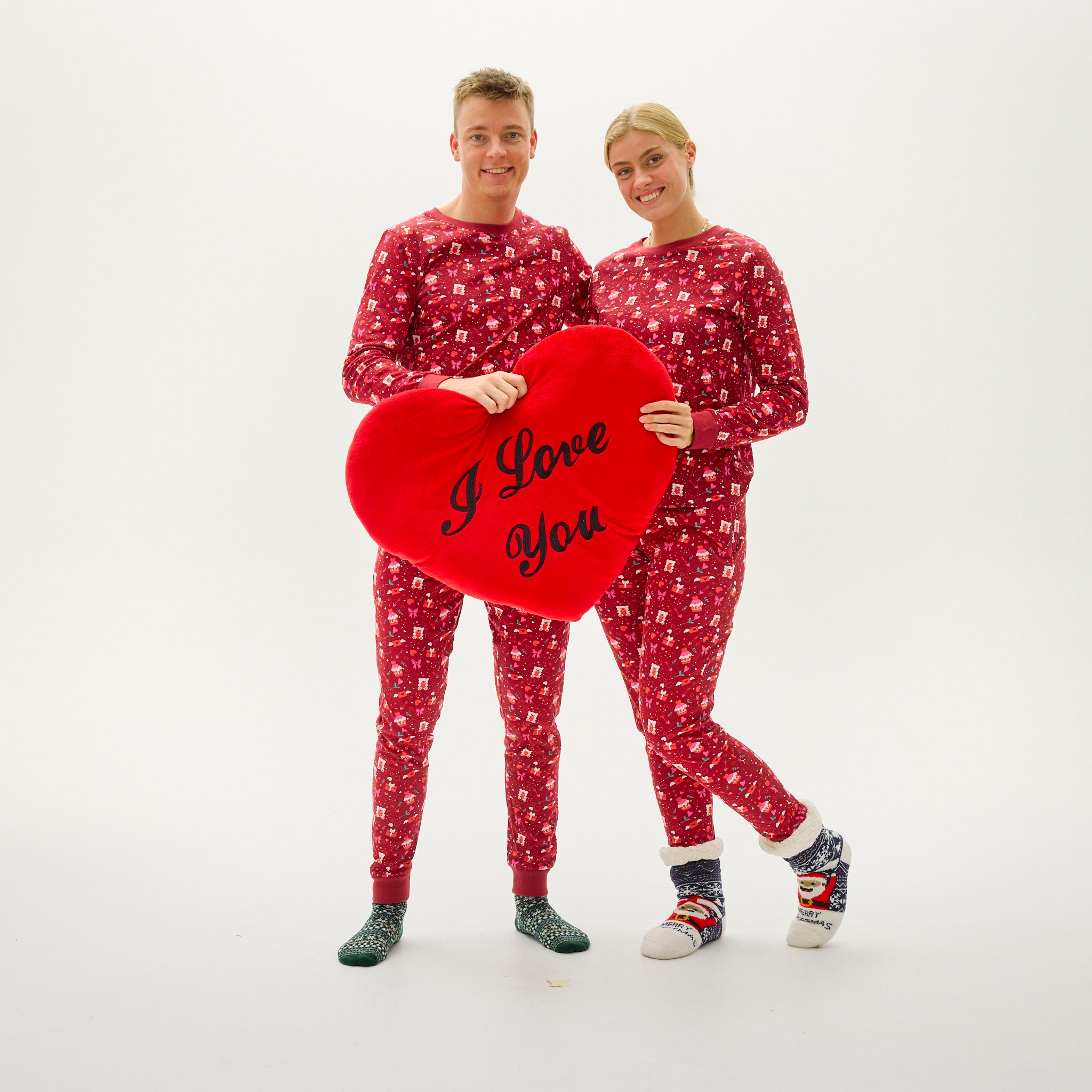 Valentines Pyjamas Röd - Herr.