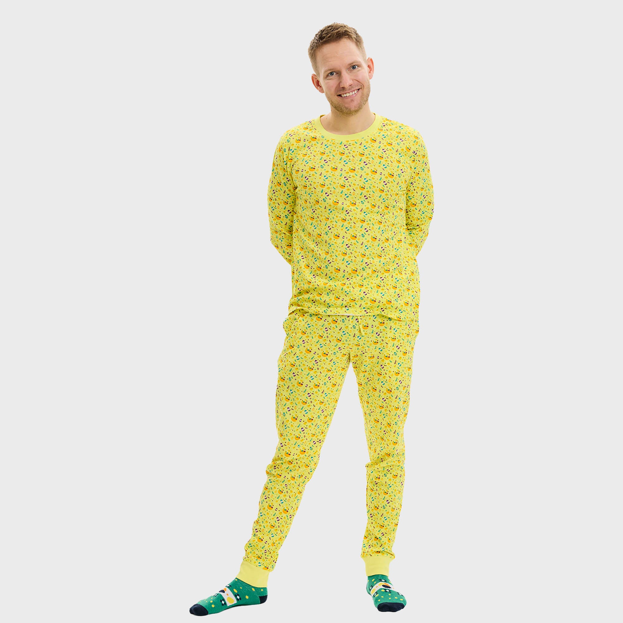 Påskpyjamas Gul - Herr.