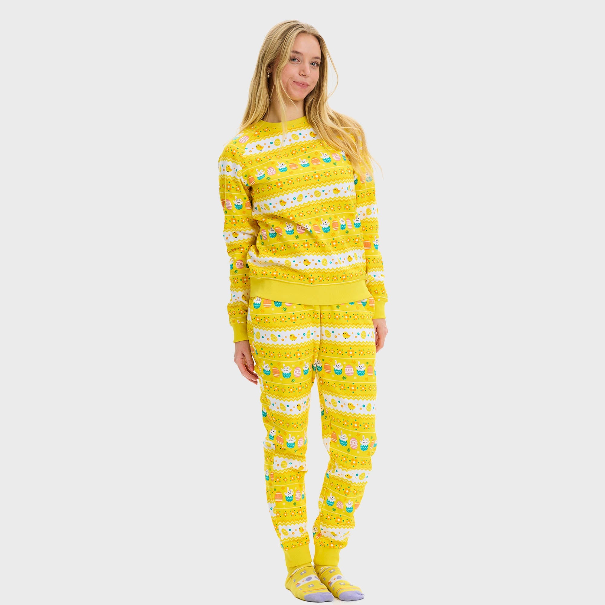 Påsksweatsuit Gul - Dam.