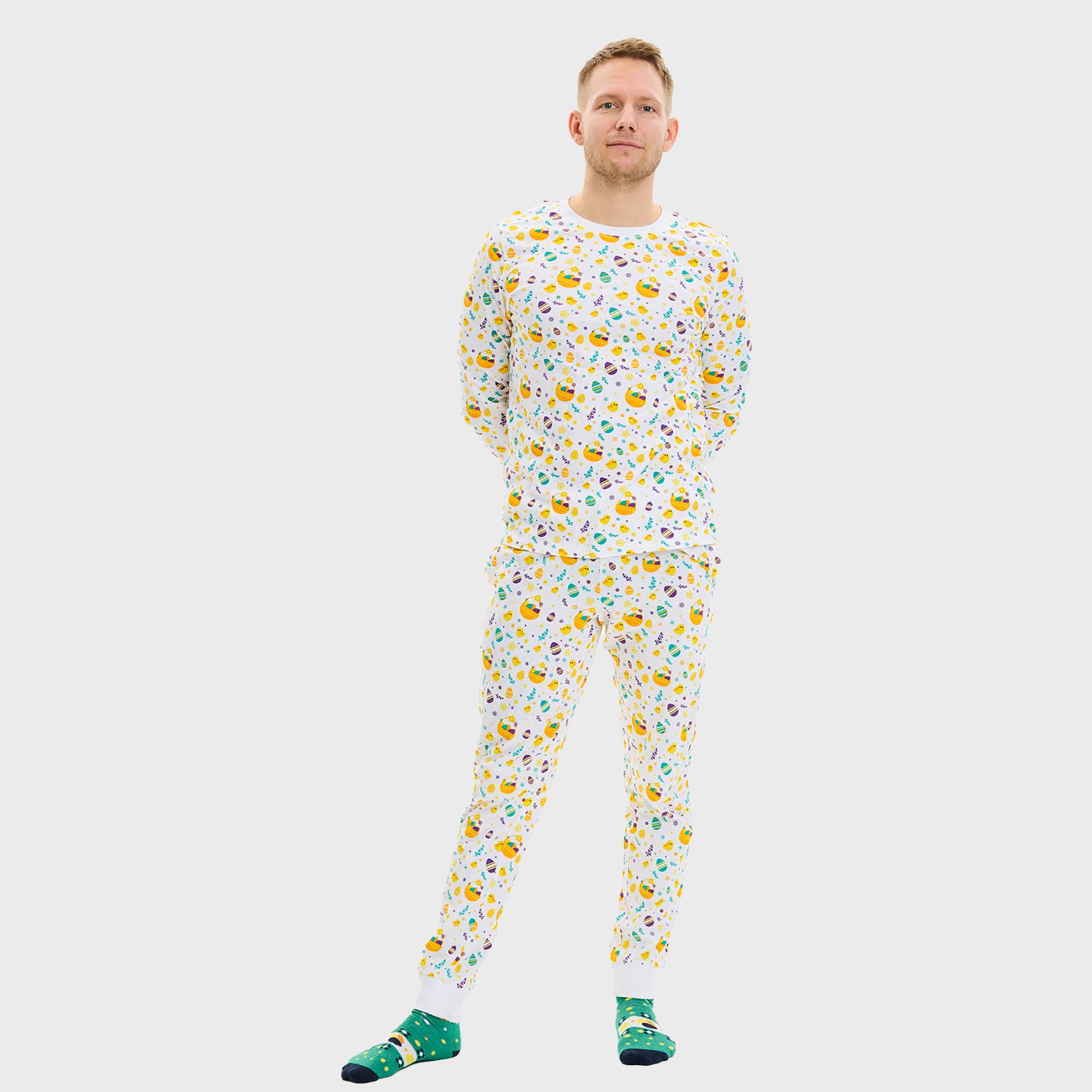 Påskpyjamas Vit - Herr.