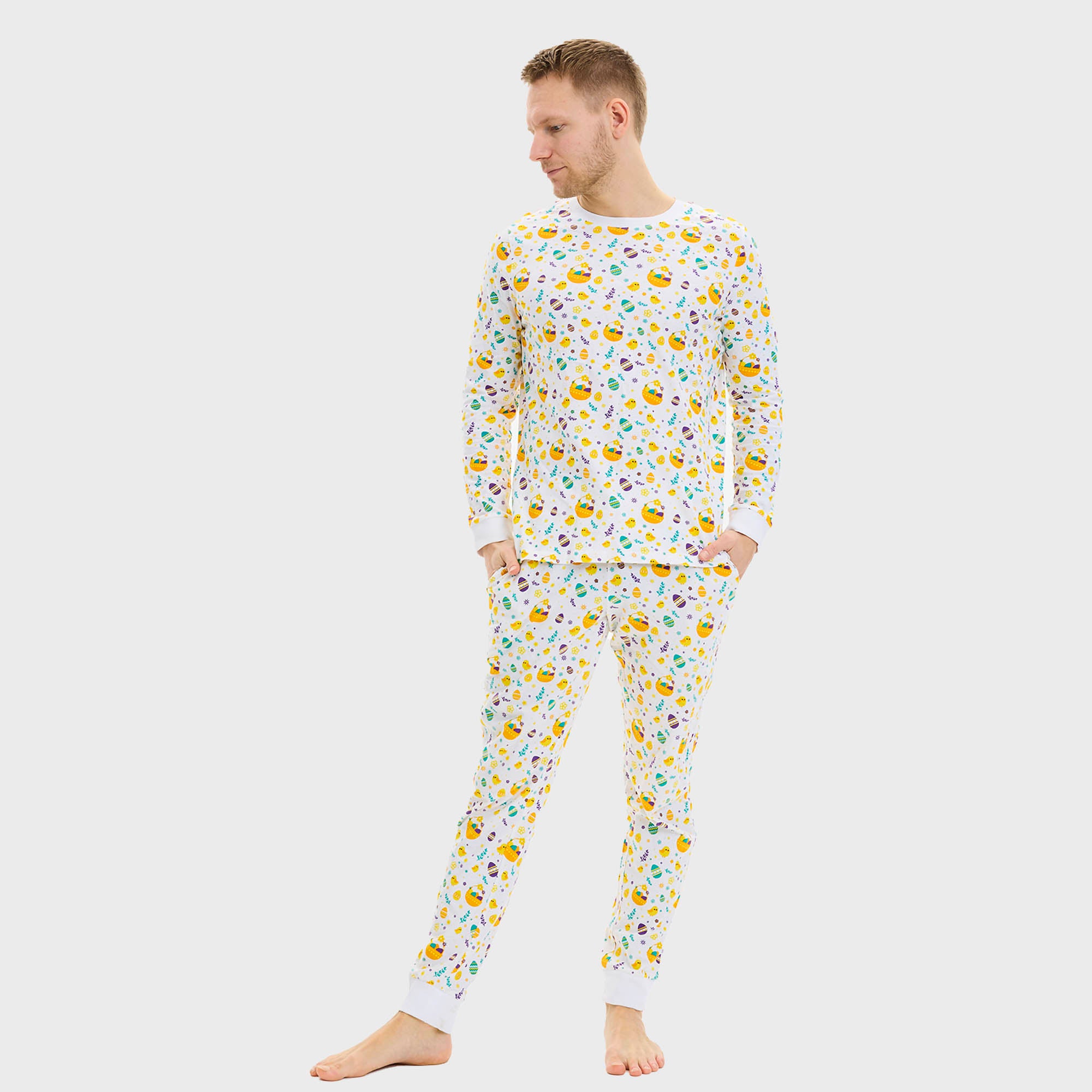 Påskpyjamas Vit - Herr.