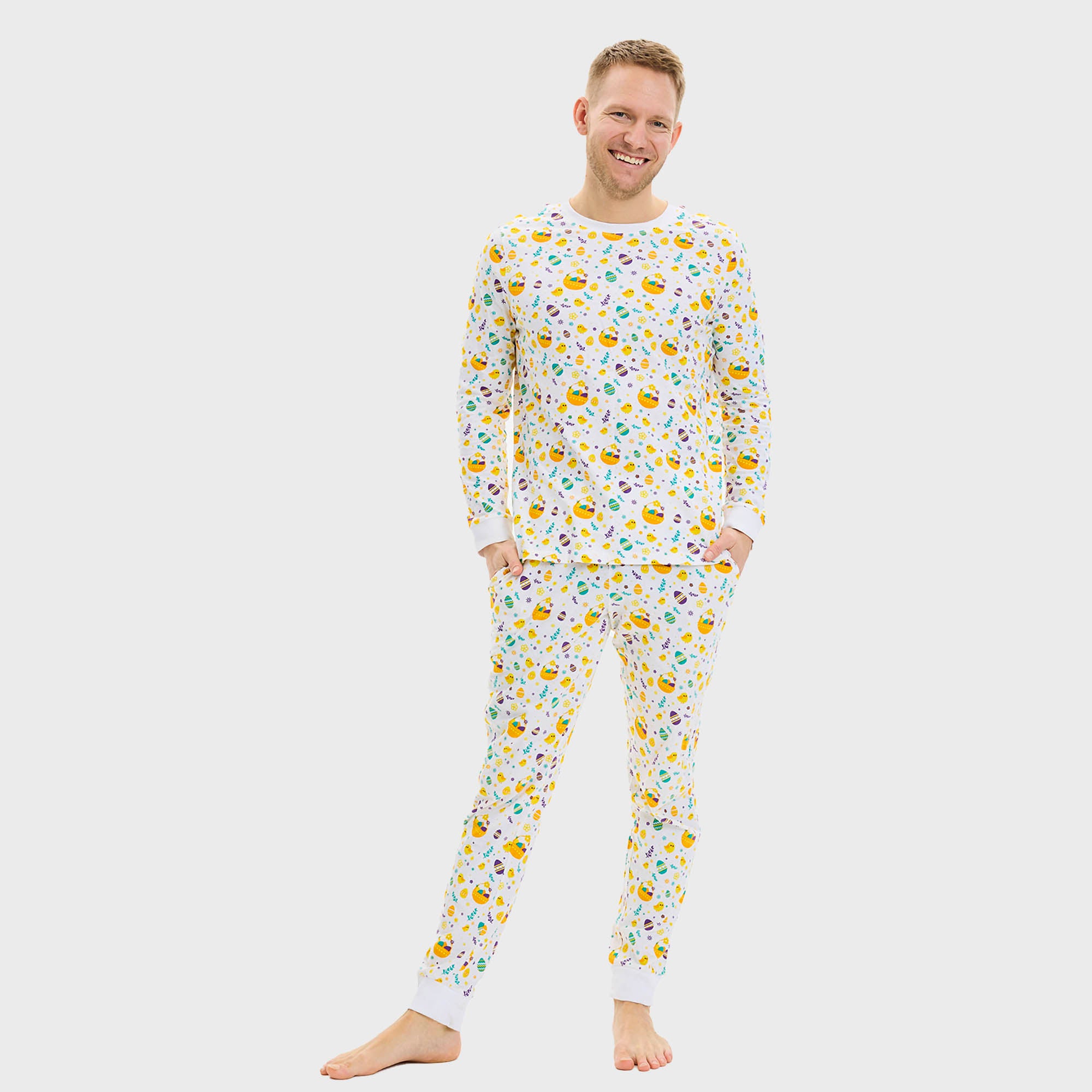 Påskpyjamas Vit - Herr.