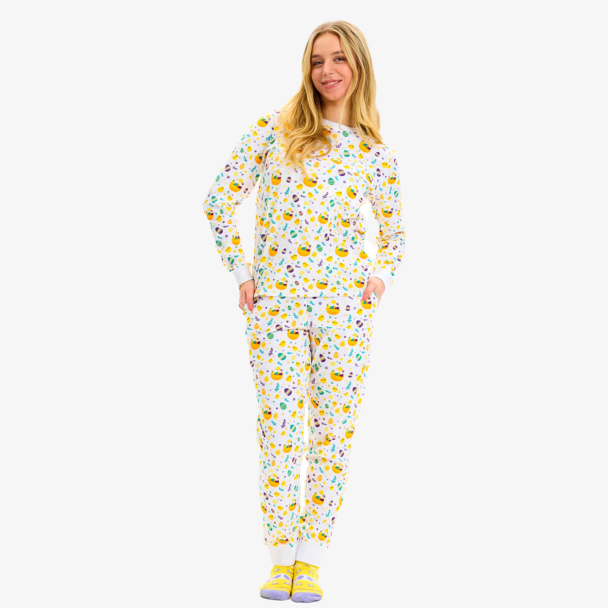 Påskpyjamas Vit - Dam.