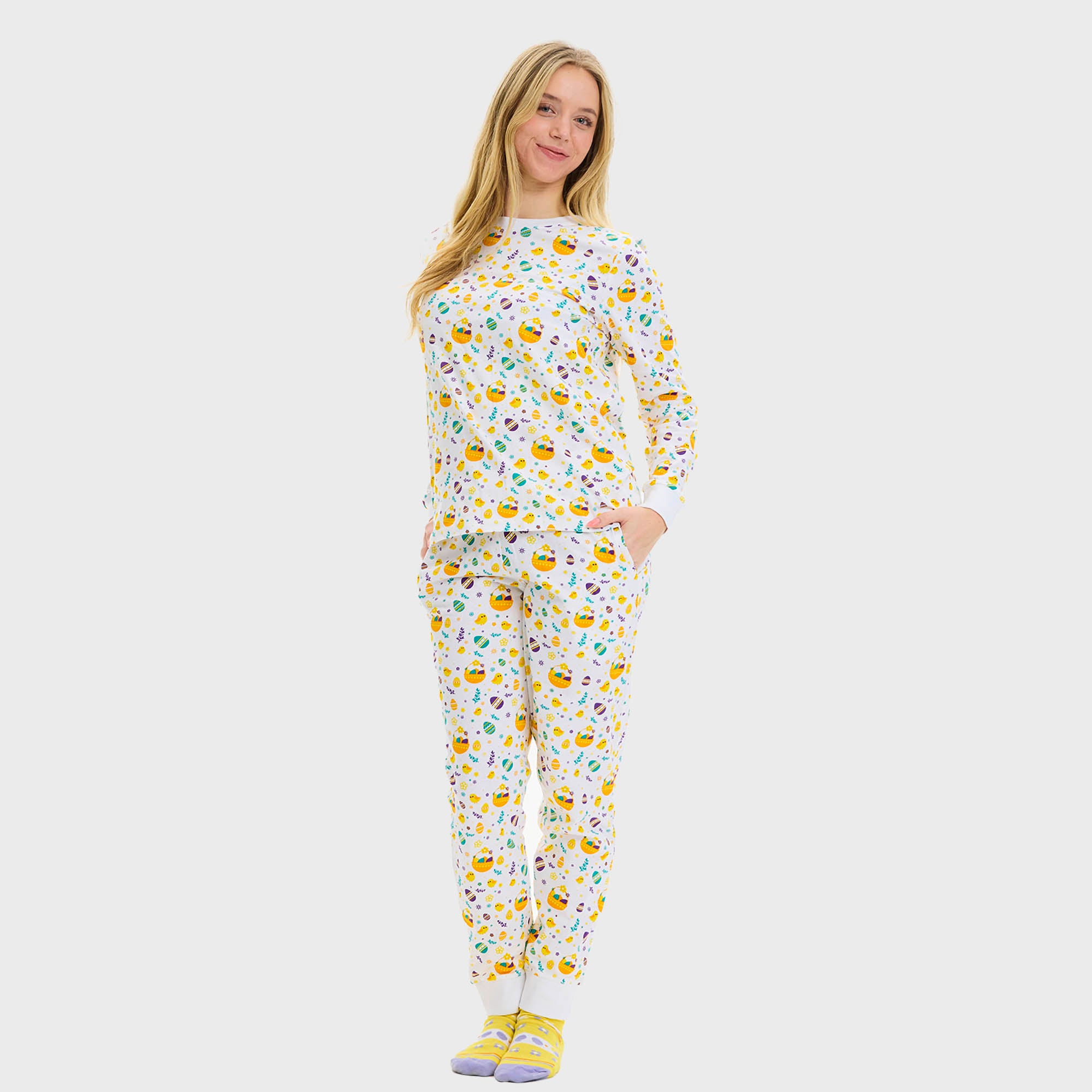 Påskpyjamas Vit - Dam.