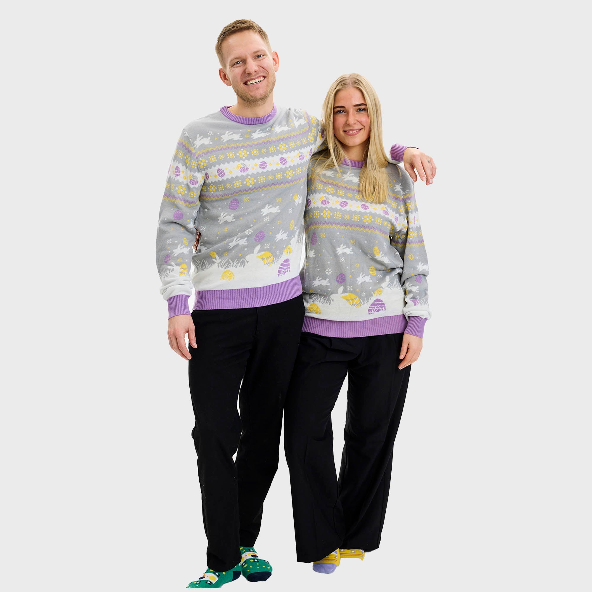 Cute Påsktröjan Grå - Dam