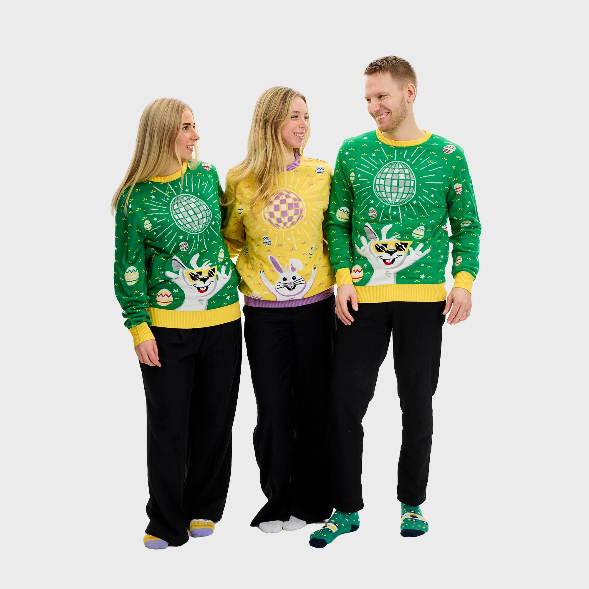 Disco Påsktröjan Grön - Dam