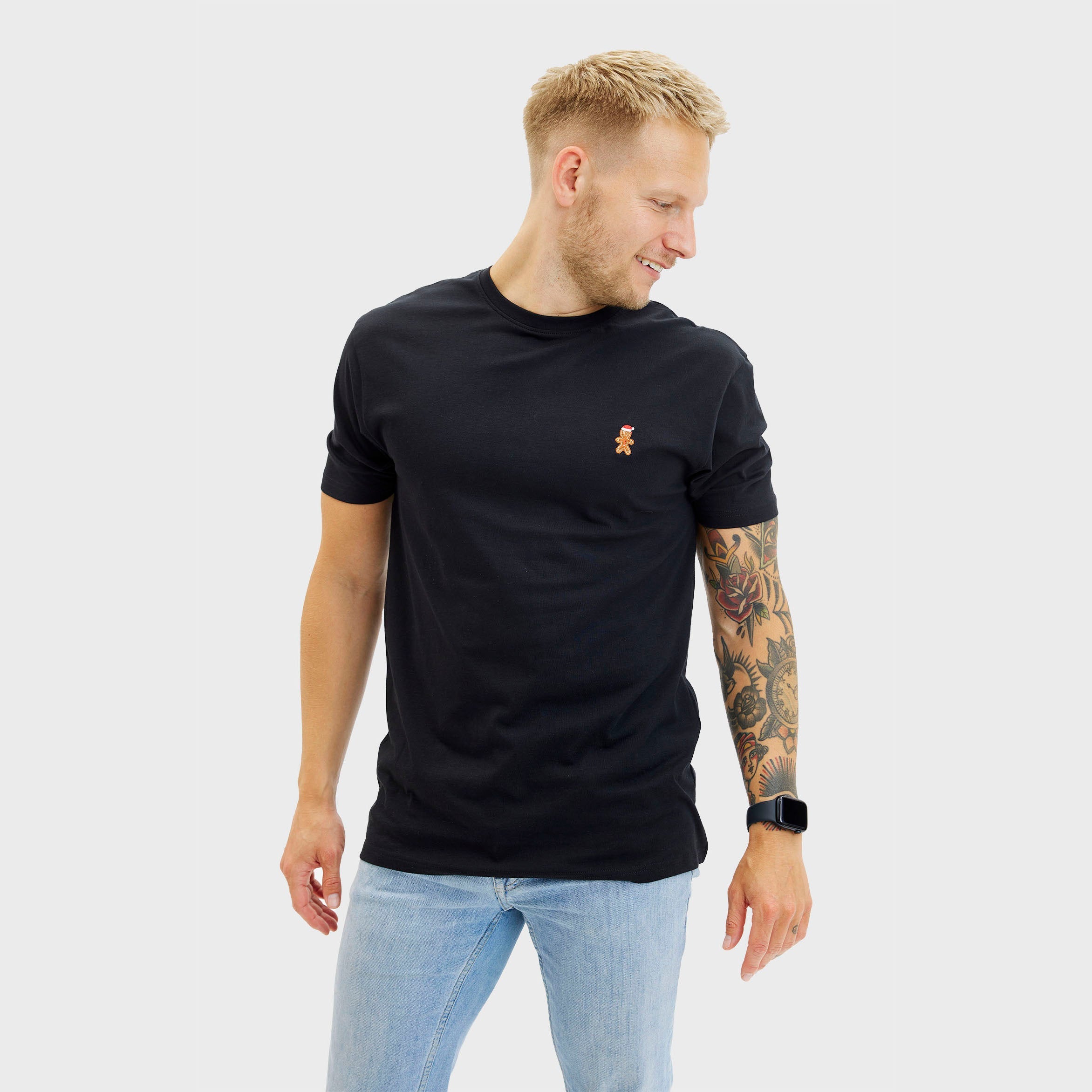 The Christmas cookie t-shirt black - Herr