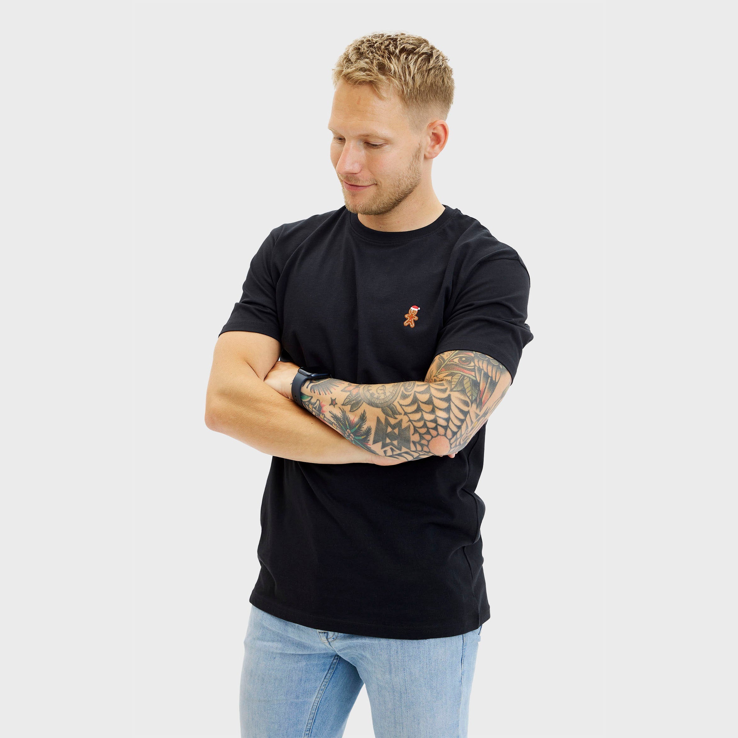 The Christmas cookie t-shirt black - Herr