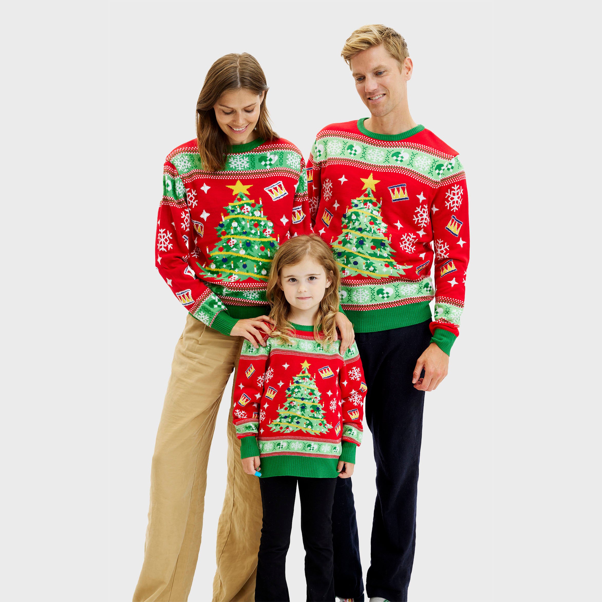 Julgranens Jultröja LED Röd - Dam