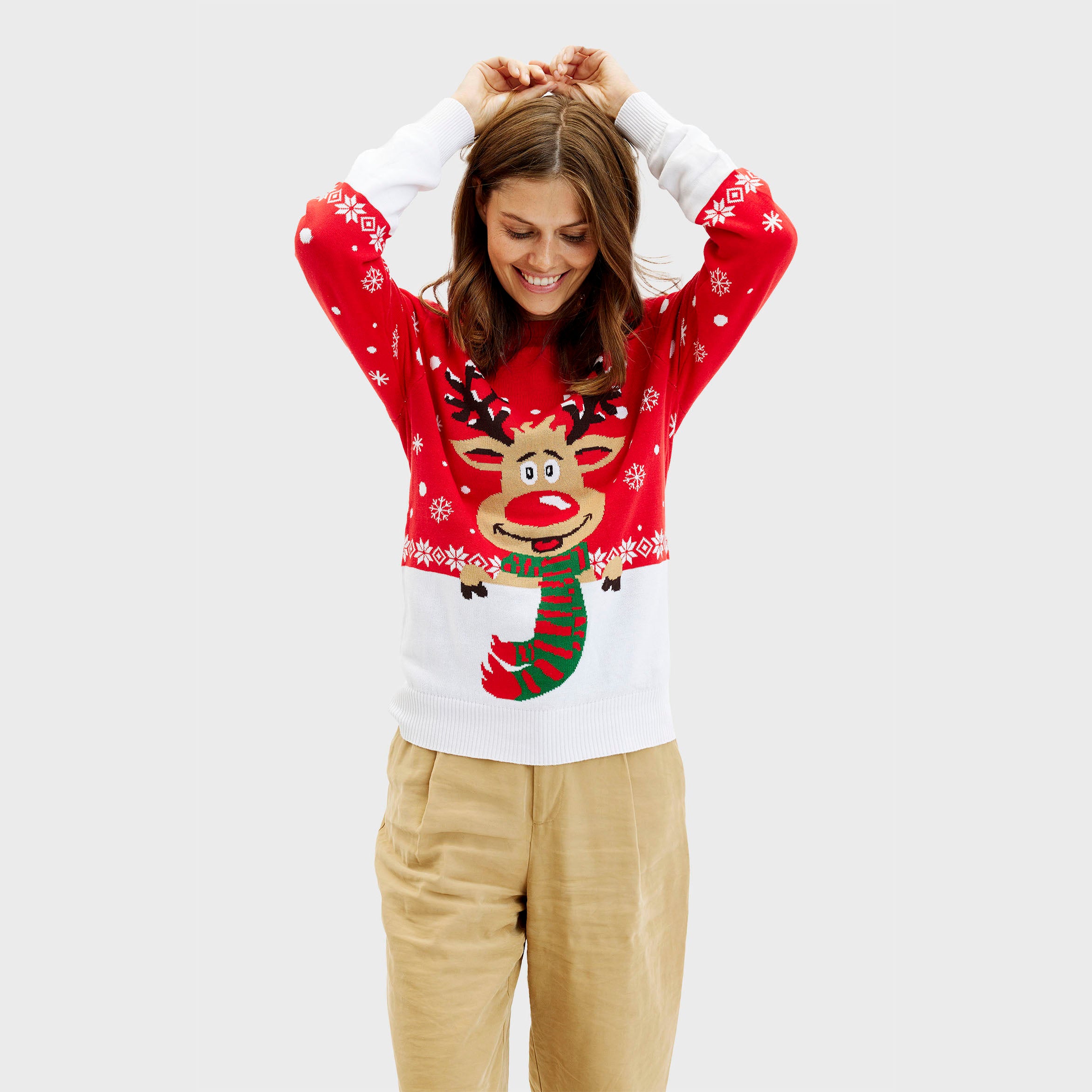 Rudolfs Jultröja Röd - Dam.