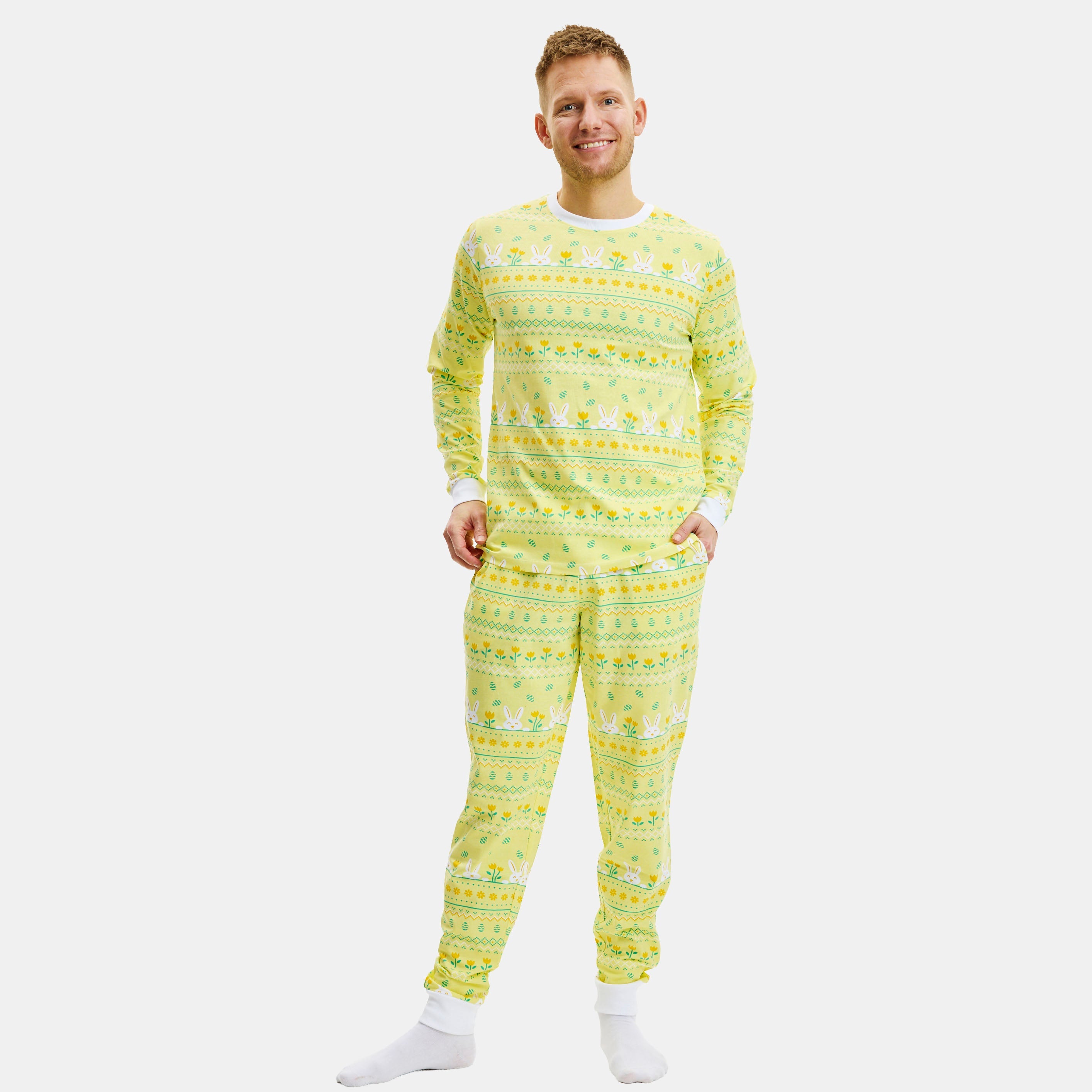Elegant kanin påskpyjamas - Herr