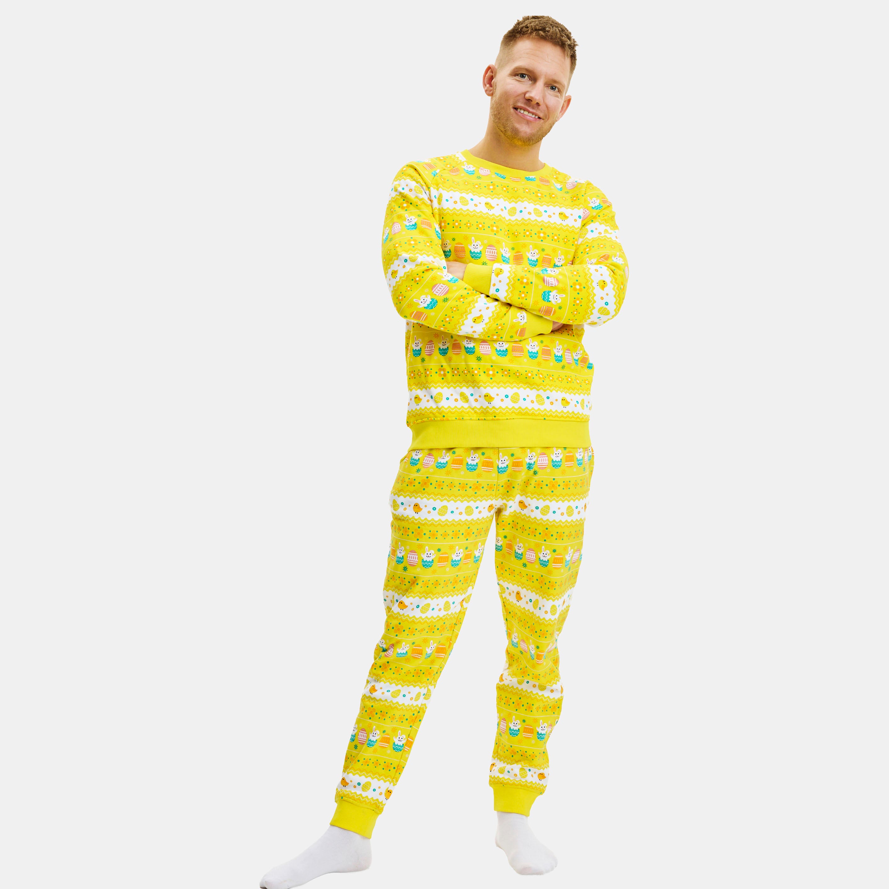 Påsksweatsuit Gul - Herr.