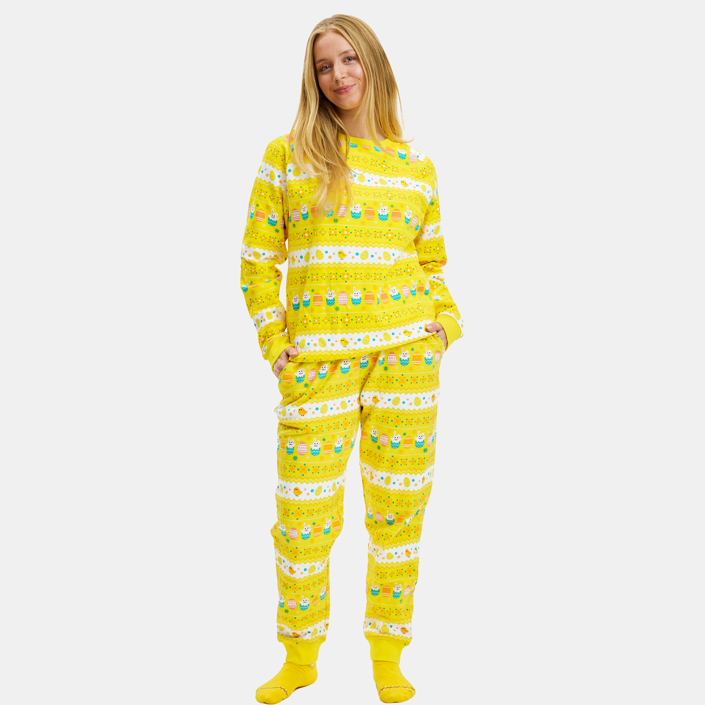 Påsksweatsuit Gul - Dam.